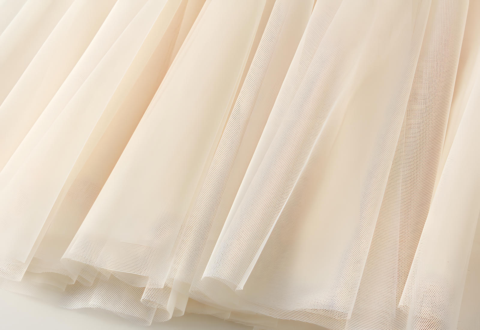 Mesh Multilayer Short Skirt With Satin Lining - A013_APRICOT