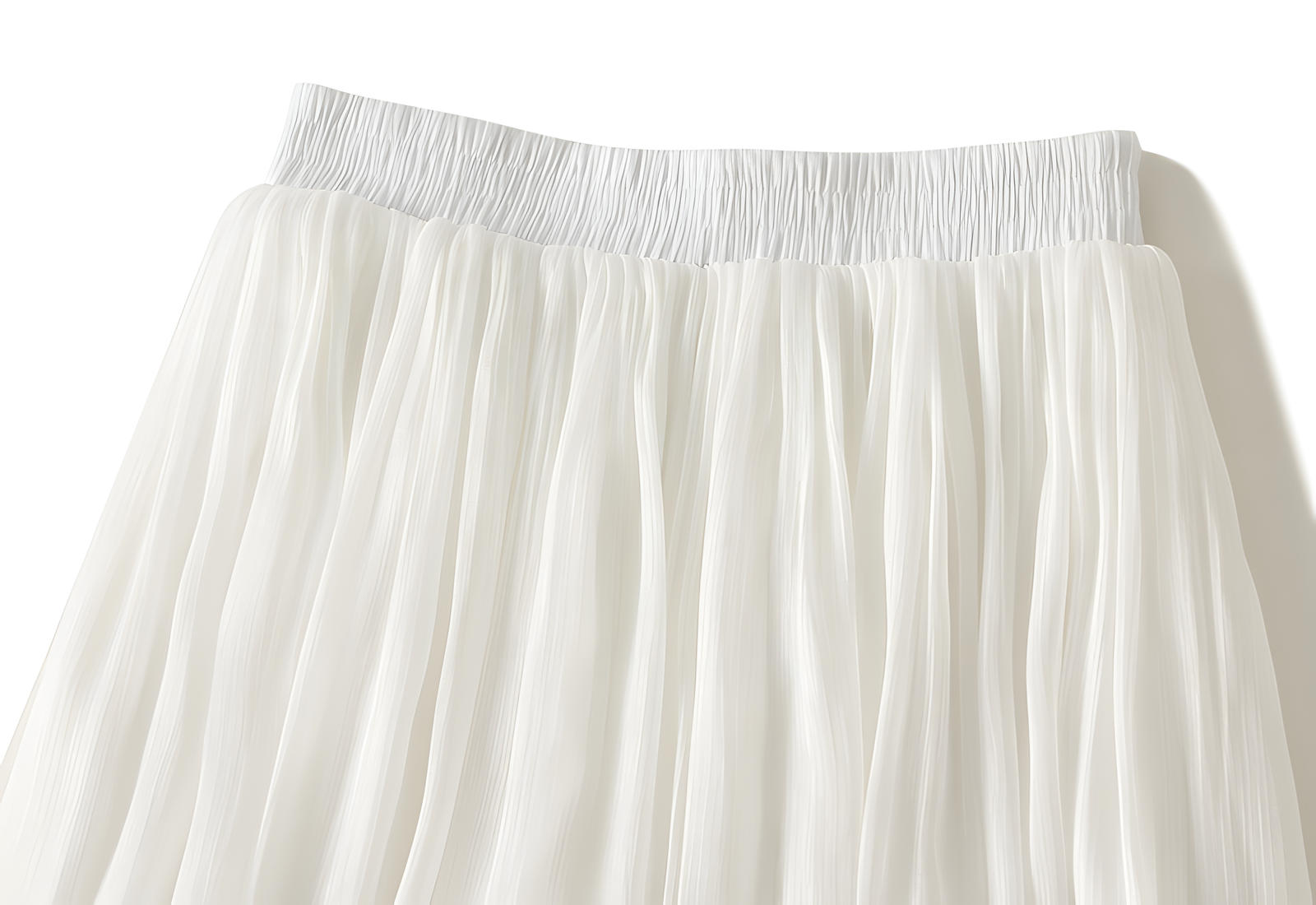 Pearlescent Lustre Wide Leg Skirt Pants - 6806_WHITE