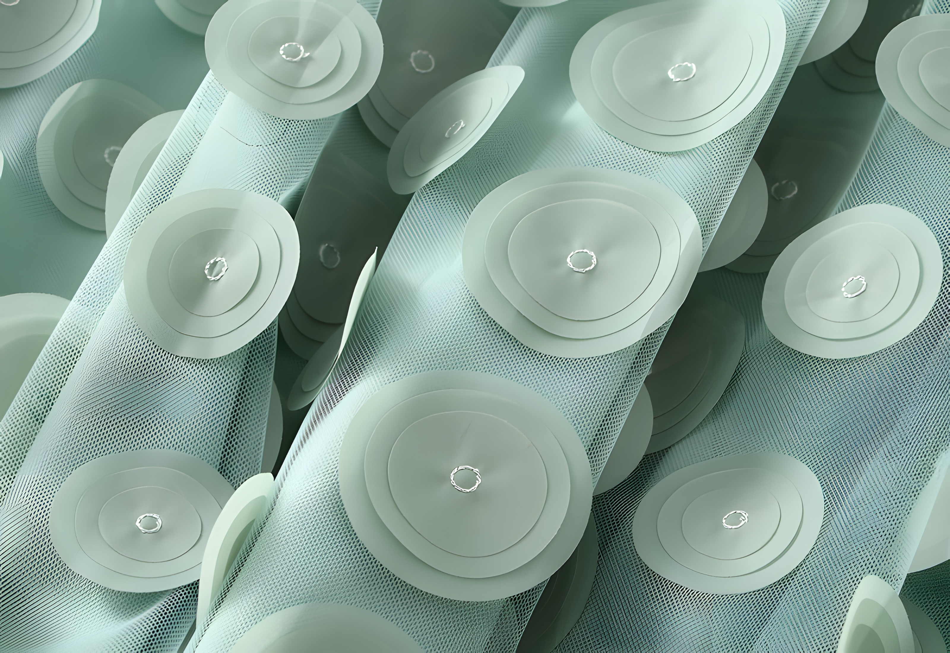 Polka Dot Hepburn Style Umbrella Mesh Skirt - 0931_LIGHT GREEN