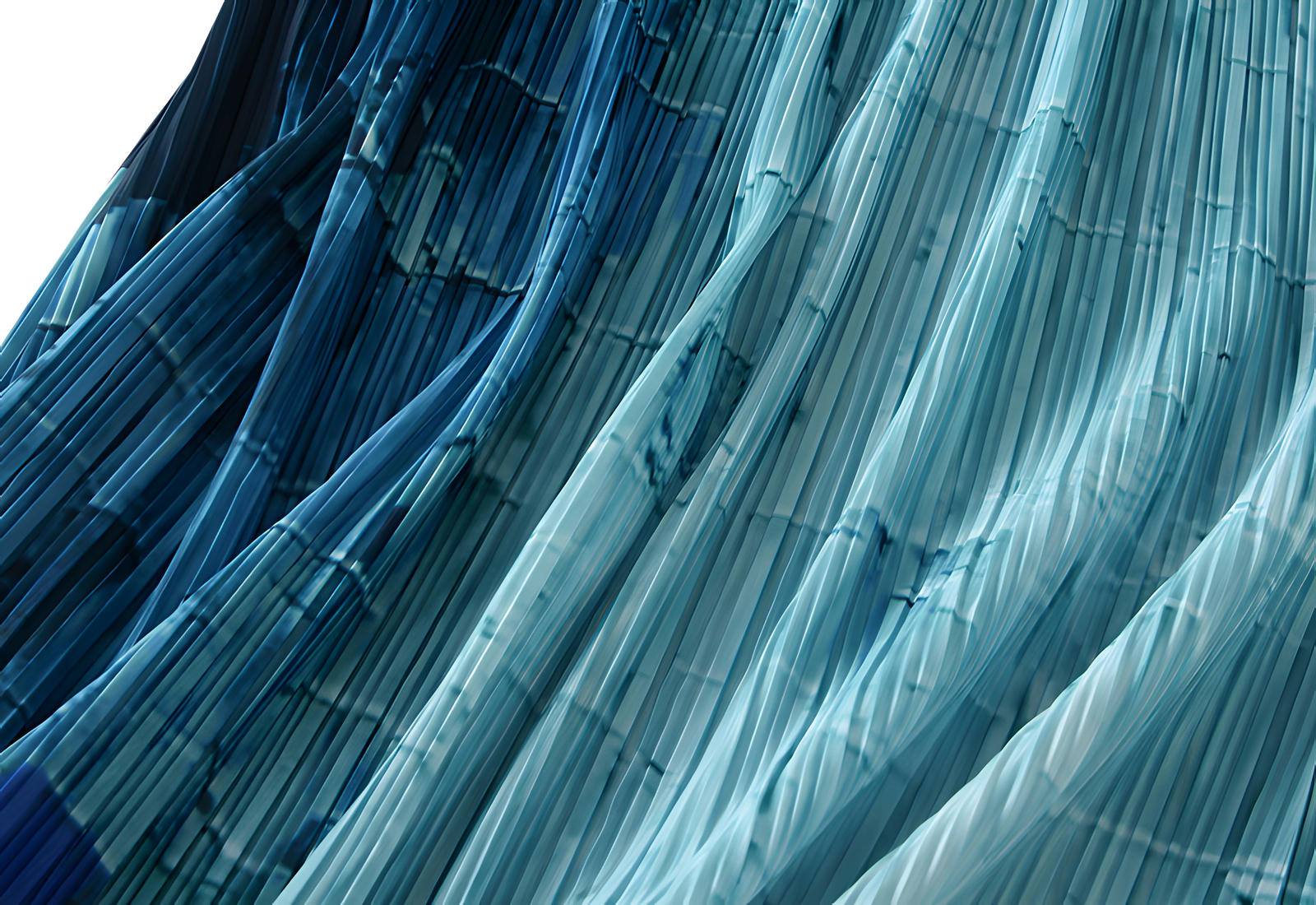 Miyaki Fold Self-Texture Back Slit Gradient Skirt - 0835_BLUE