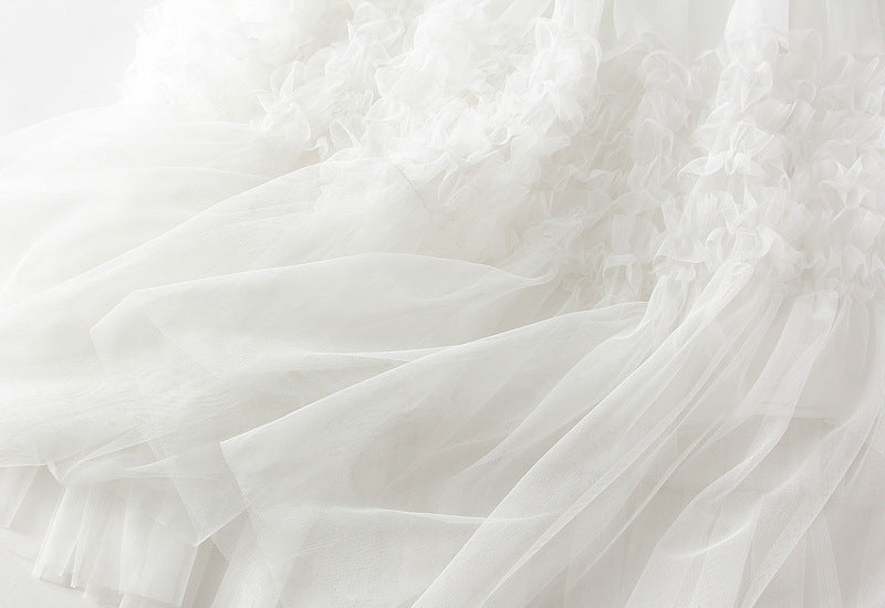 Whimsical Charm Layered Mesh Skirt - 1511_WHITE