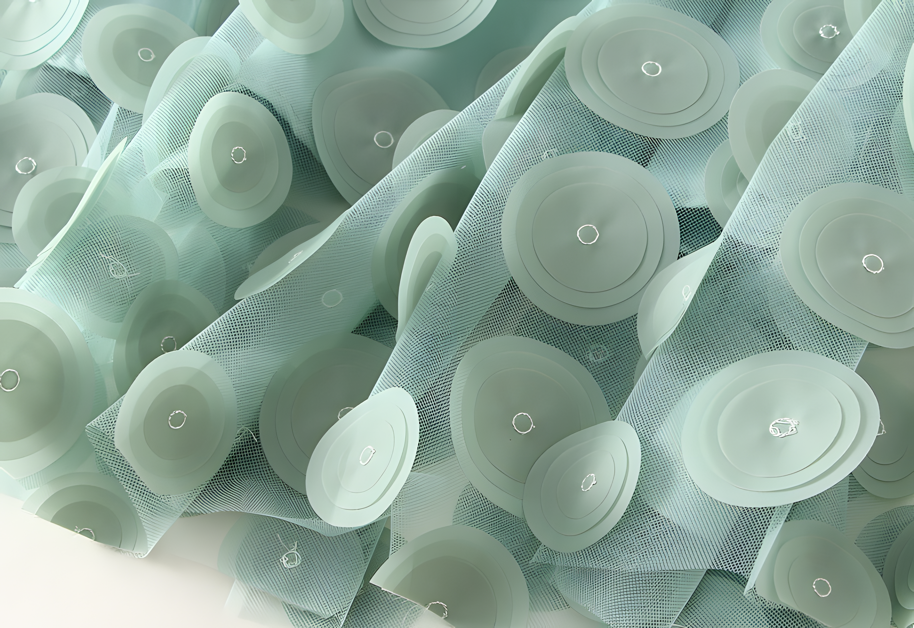 Polka Dot Hepburn Style Umbrella Mesh Skirt - 0931_LIGHT GREEN