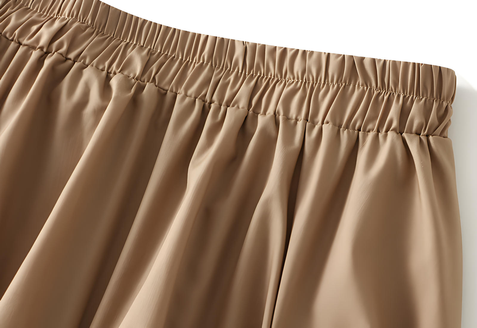 Sandy Chic Bow Skirt with Stylish Ribbon Accents - 8931_KHAKI