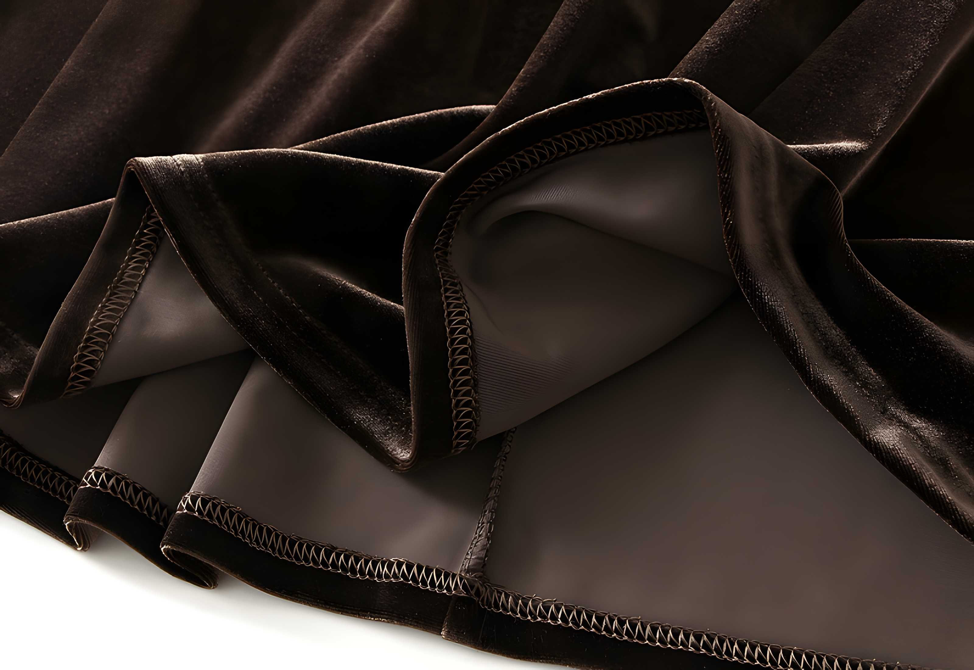 Velvet Fishtail Skirt For Autumn And Winter Fashion - 9828_COFFEE