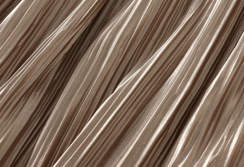 Double Sided Fishtail Gored Mesh Skirt - 1909_KHAKI