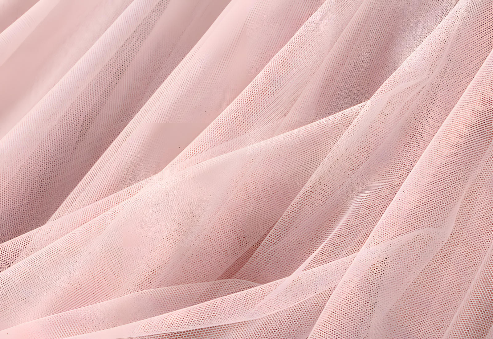 Mesh Multilayer Short Skirt With Satin Lining - A013_PINK