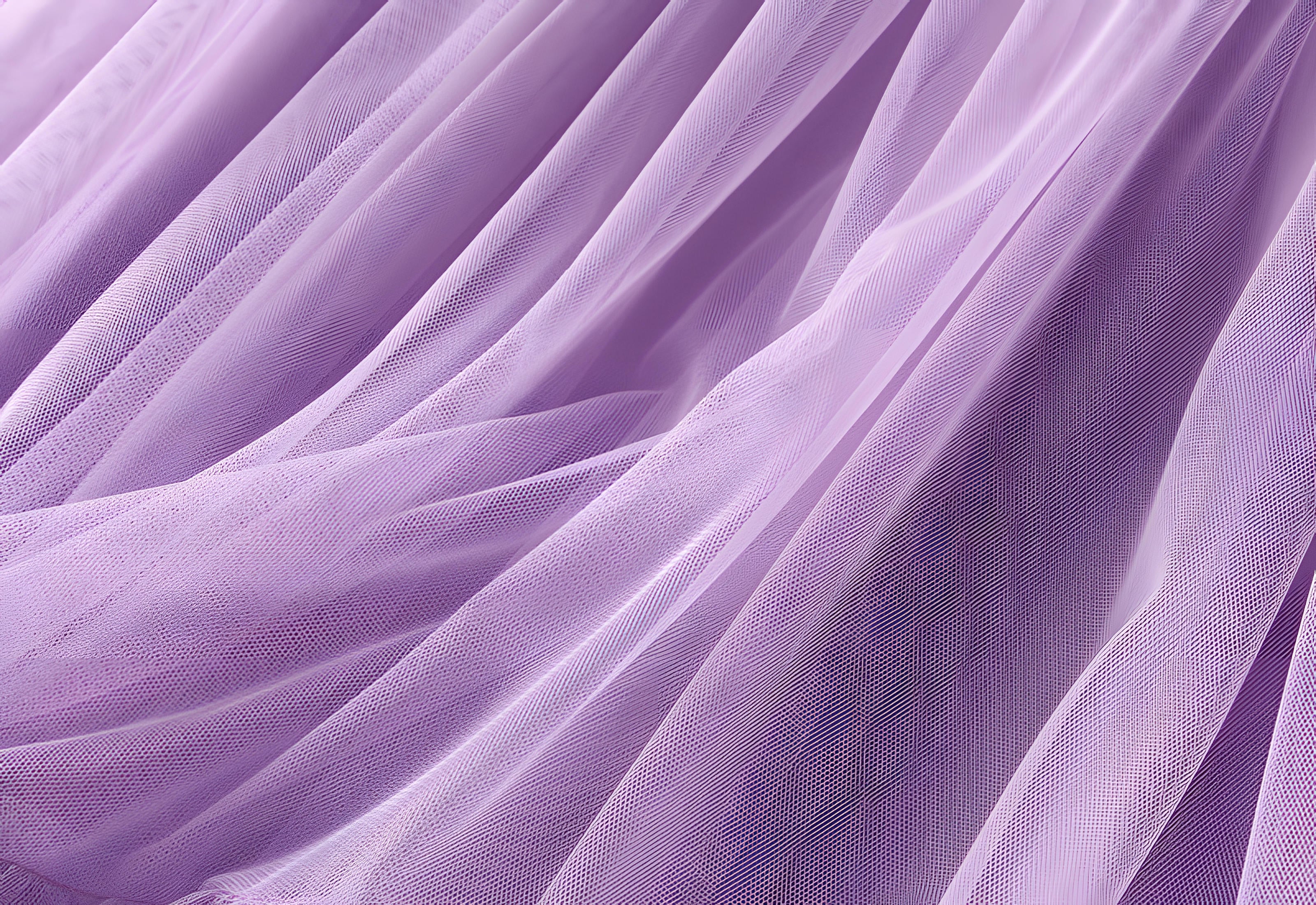 Extra large Hem Multilayer A-Line Mesh Skirt - 8023_PURPLE