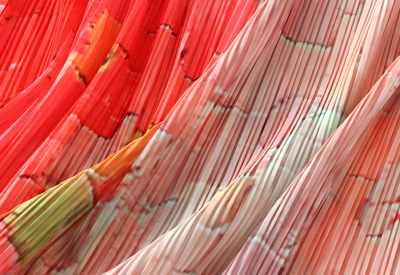 Miyaki Fold Self-Texture Back Slit Gradient Skirt - 0835_RED