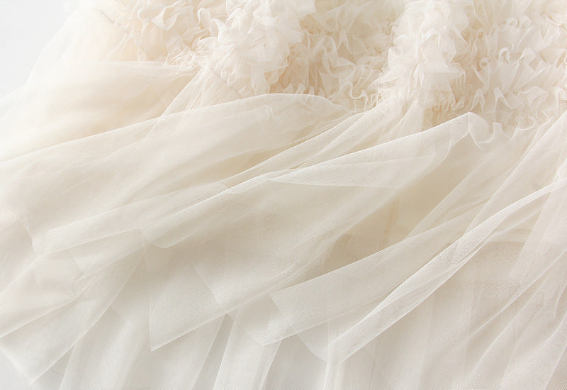 Whimsical Charm Layered Mesh Skirt - 1511_APRICOT