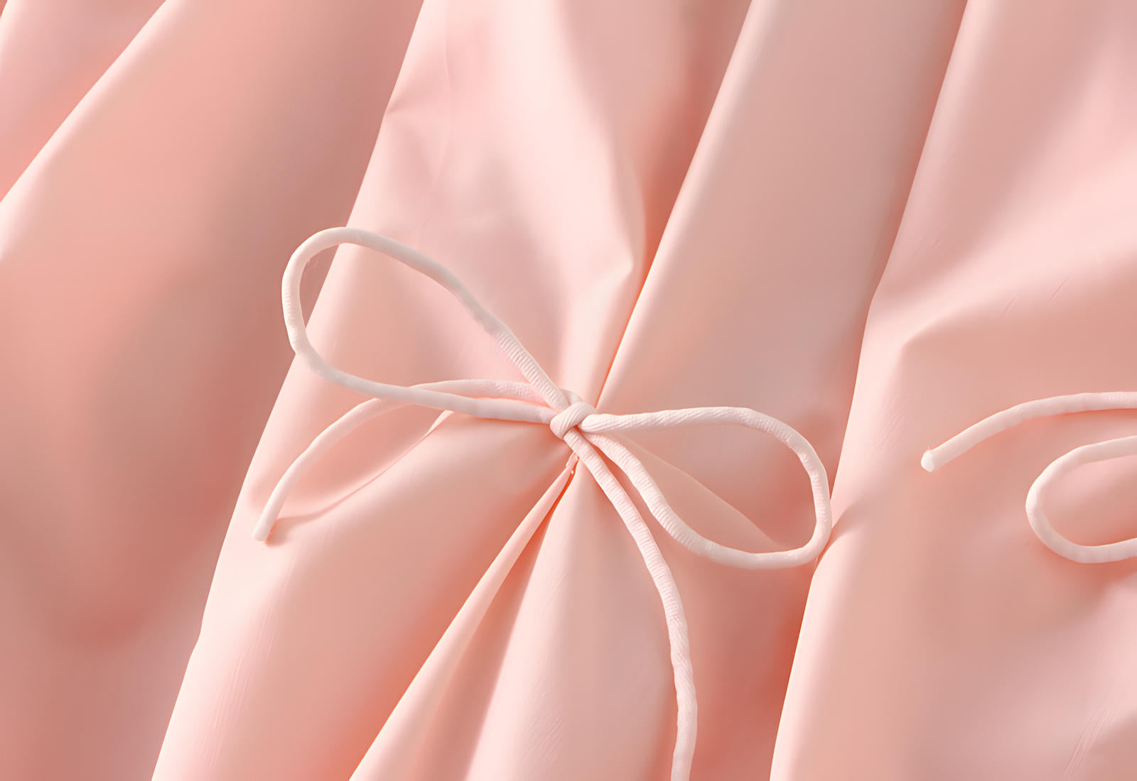 Blush Elegance Bow Skirt with Delicate Ribbon Accent Details - 8931_PINK