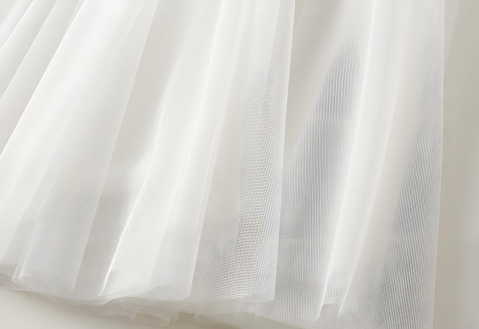 Mesh Multilayer Short Skirt With Satin Lining - A013_WHITE