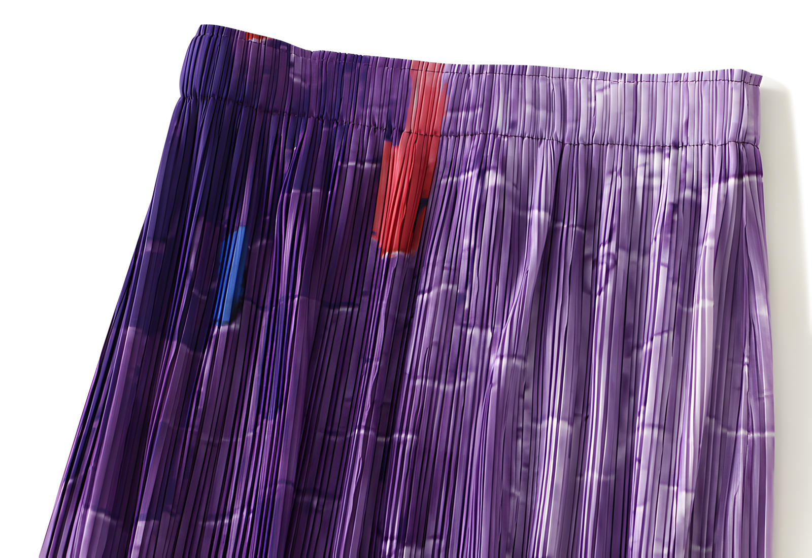 Miyaki Fold Self-Texture Back Slit Gradient Skirt - 0835_PURPLE