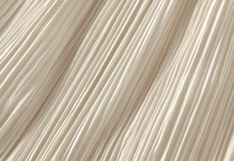 Double Sided Fishtail Gored Mesh Skirt - 1909_APRICOT