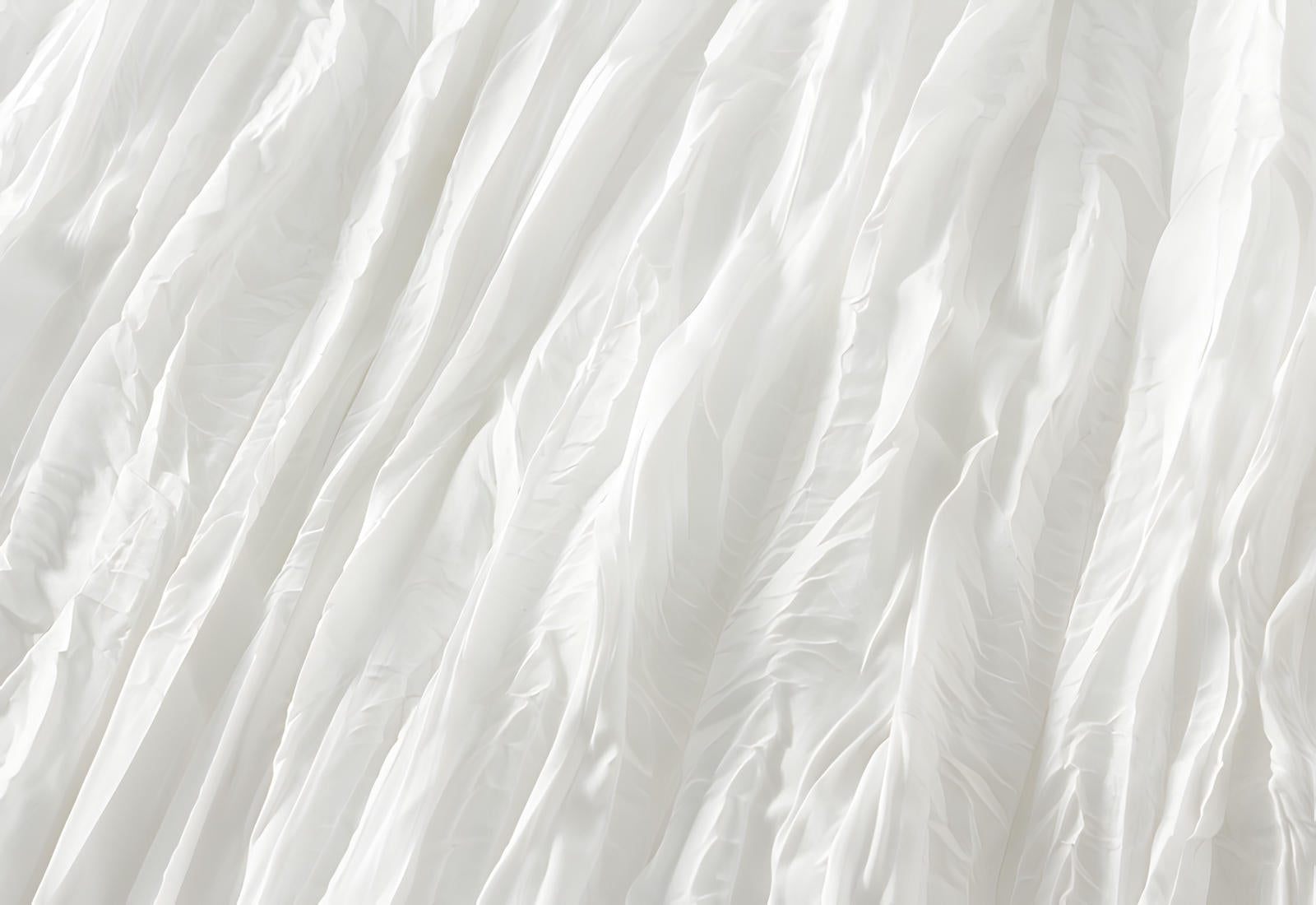 Crushed Self Design Pleated A-Line Skirt	- 0323_WHITE