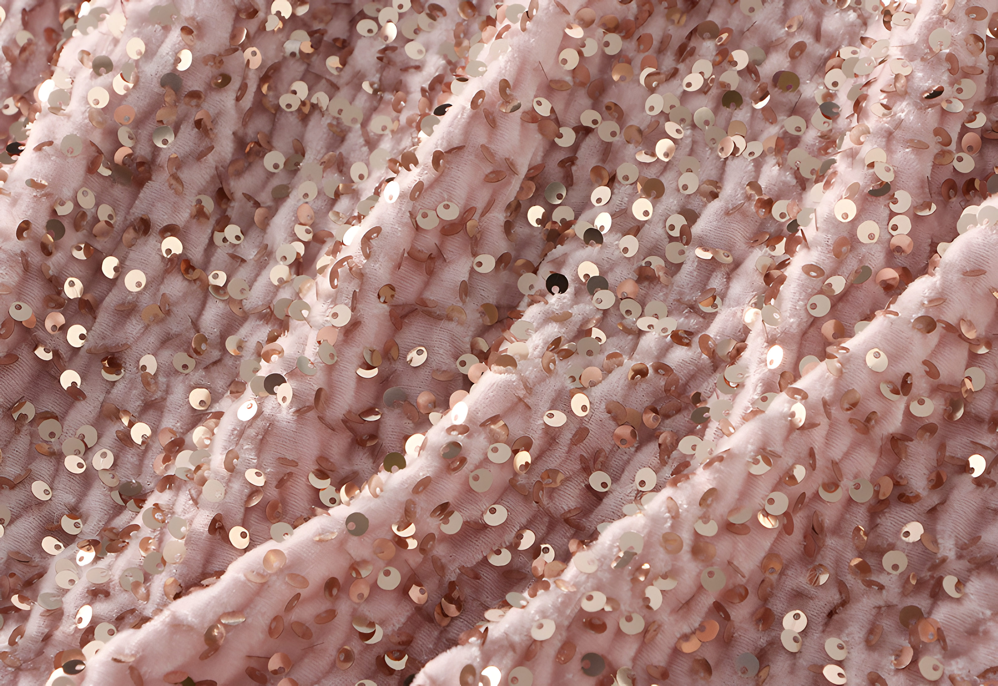 Heavy Sequinned Hip Skirt With Back Slit - D8035_PINK