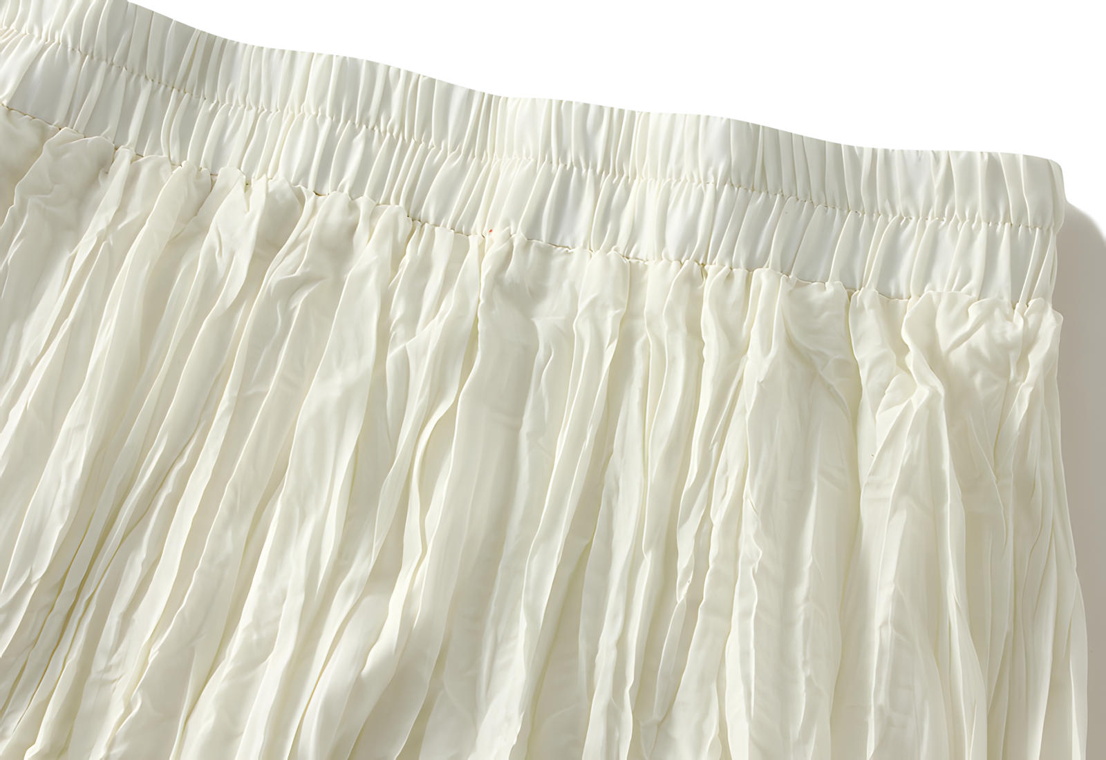 Crushed Self Design Pleated A-Line Skirt	- 0323_APRICOT