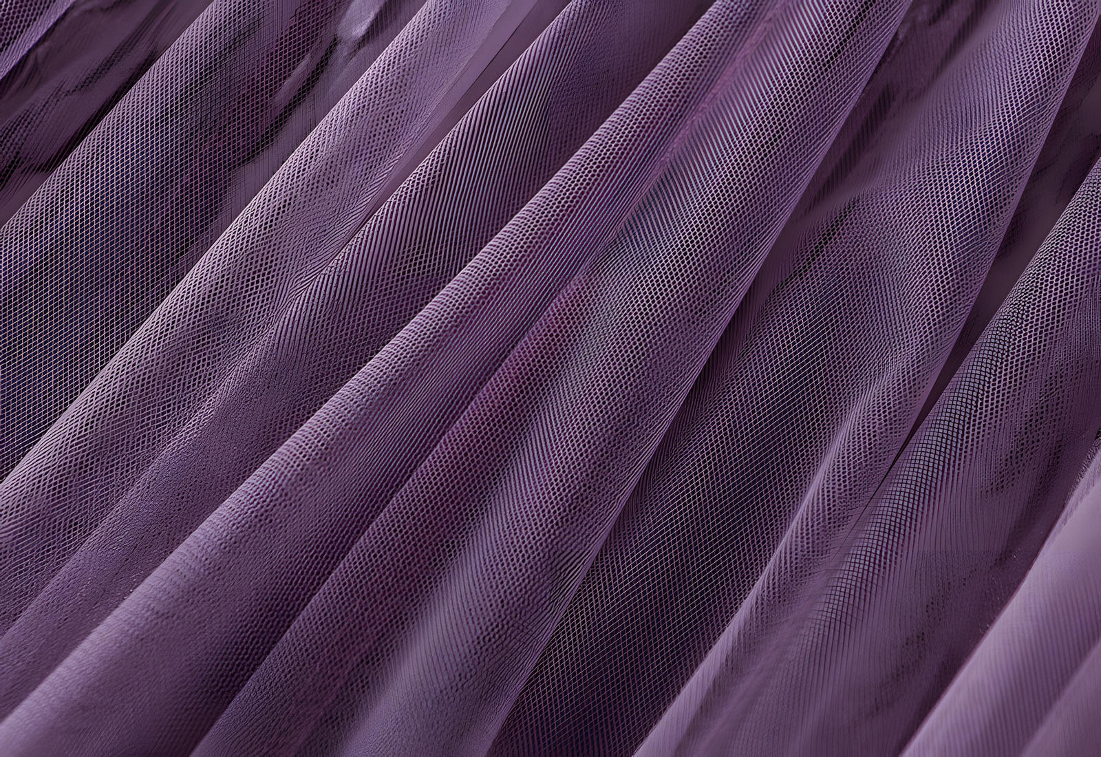 Mesh Multilayer Reversible Embossed Velvet Lining Skirt - 3613_PURPLE