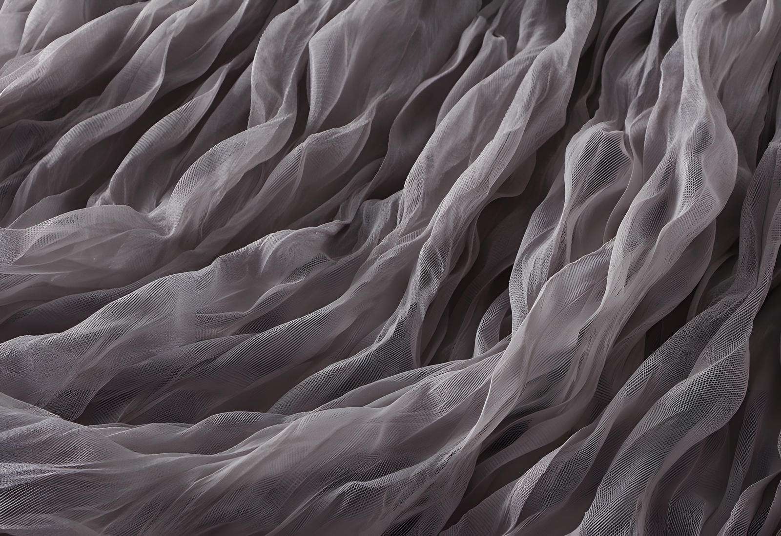 Multilayer Ripple Self Design A-Line Skirt	- J895_GRAY