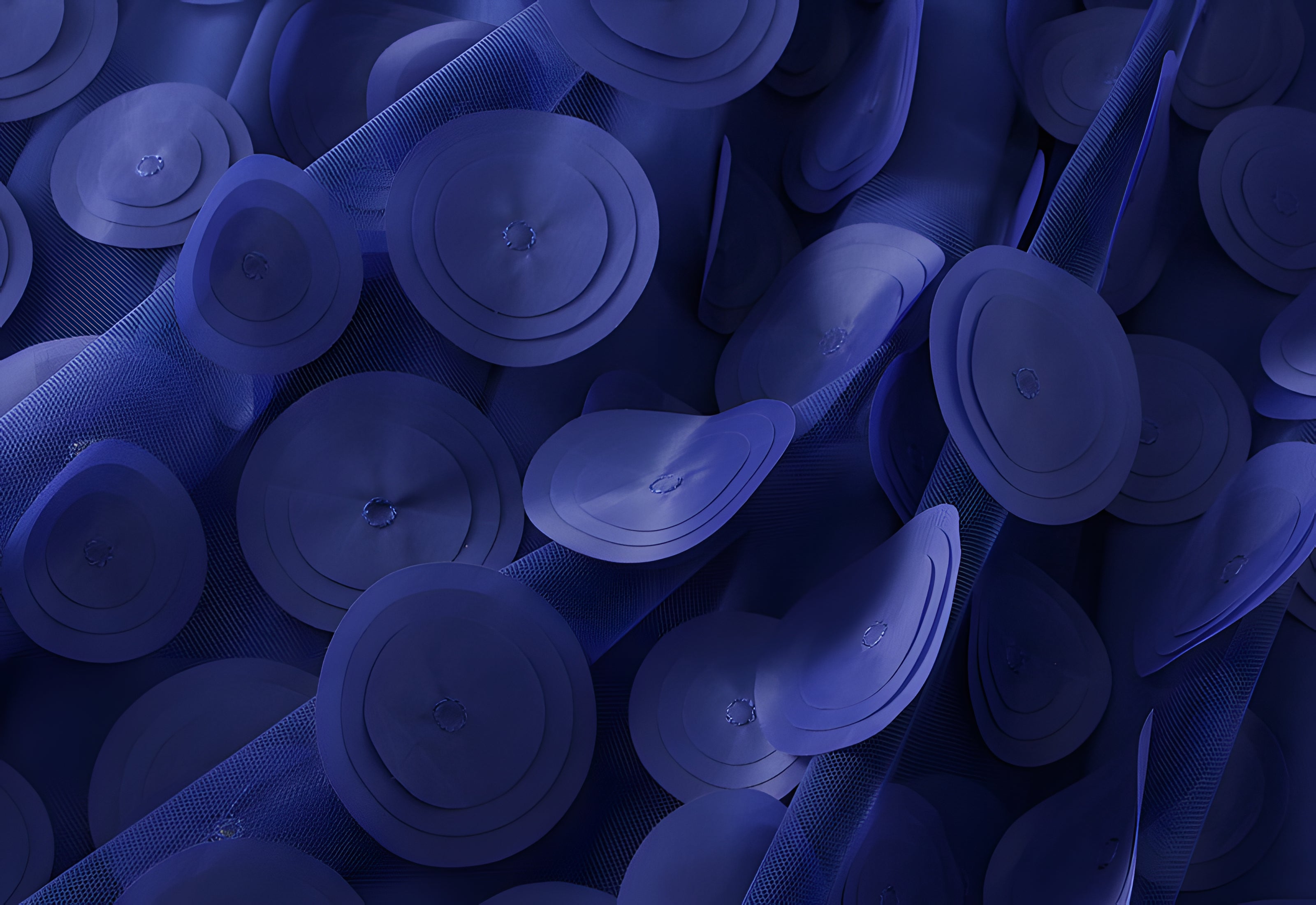 Polka Dot Hepburn Style Umbrella Mesh Skirt - 0931_SAPPHIRE