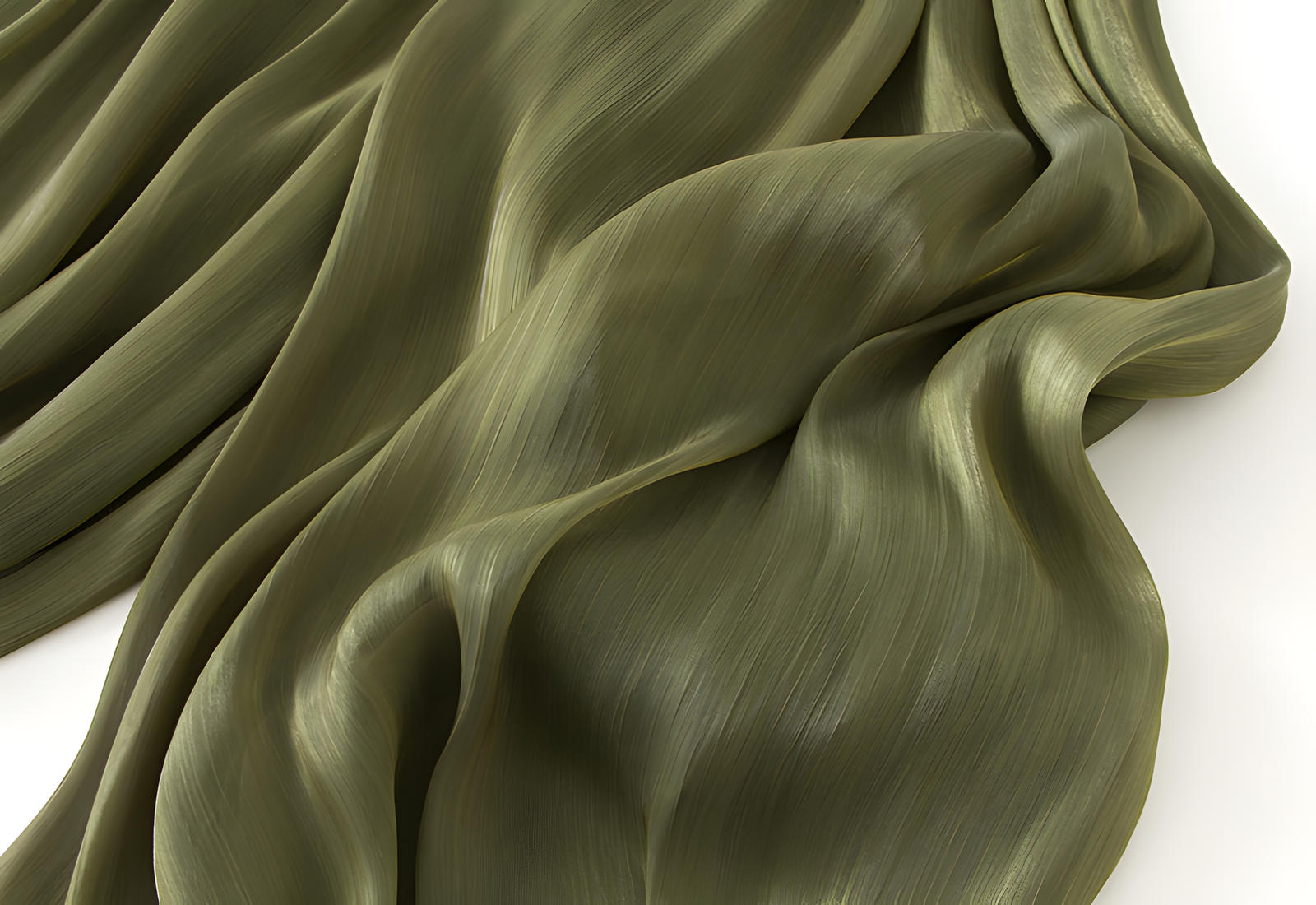 Pearlescent Lustre Wide Leg Skirt Pants - 6806_GREEN