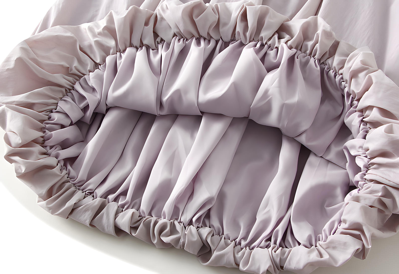 A-line High Waisted Mid Length Lantern Skirt With Both Side Pockets - 0503_PURPLE