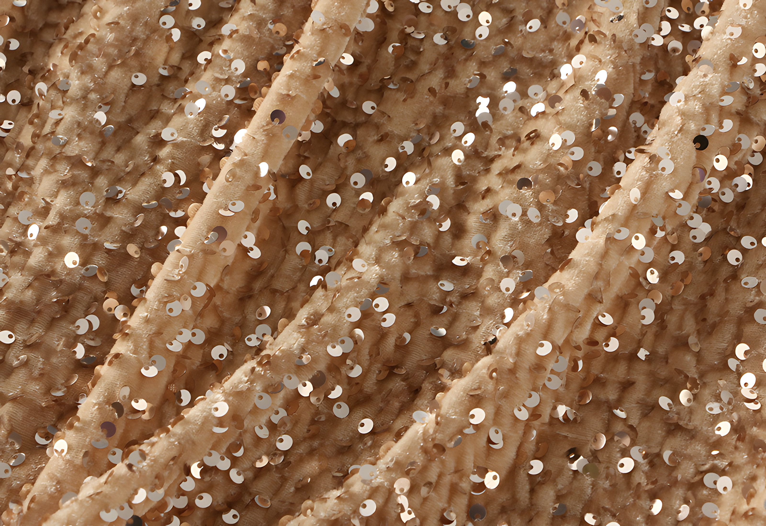 Heavy Sequinned Hip Skirt With Back Slit - D8035_YELLOW