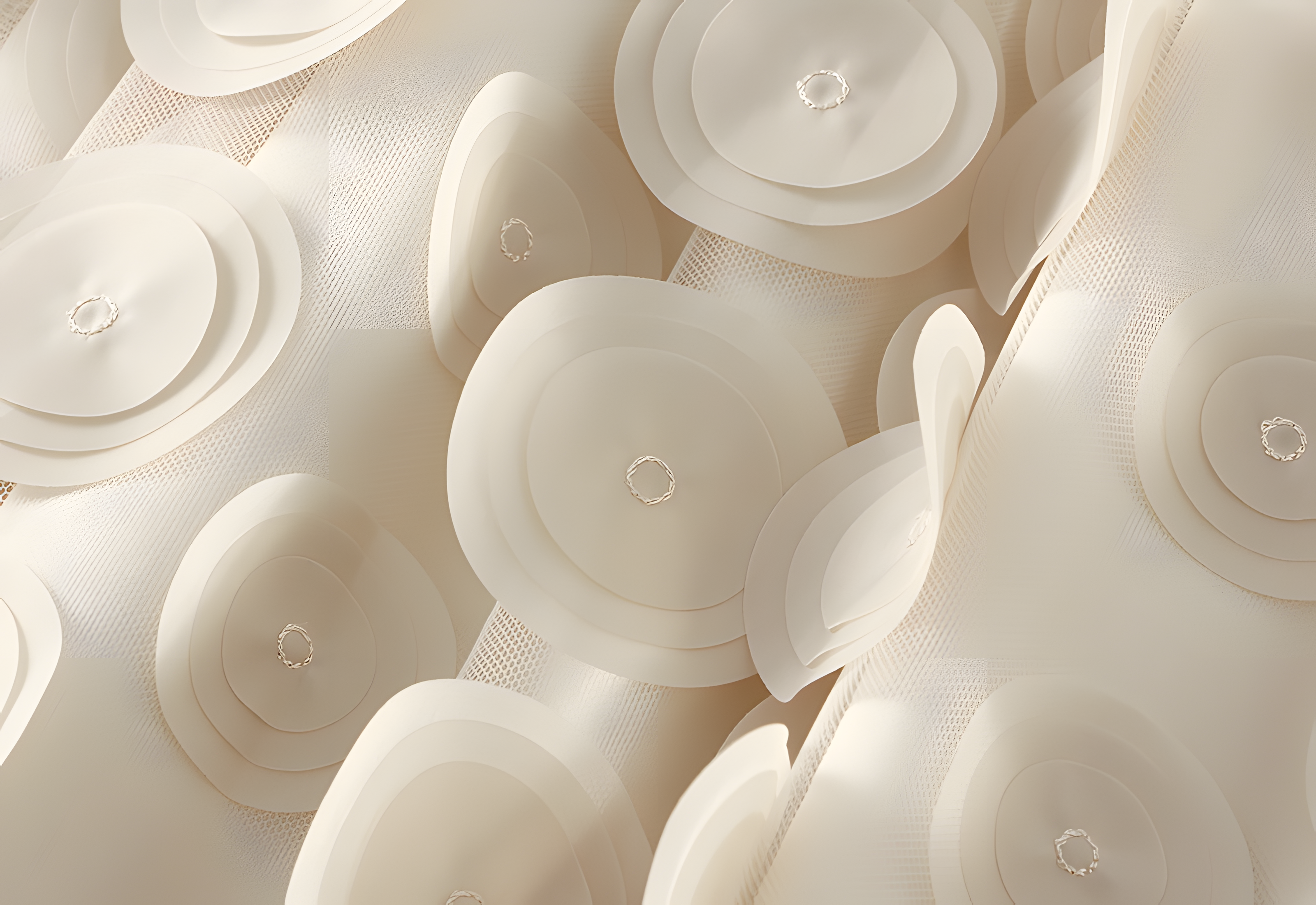 Polka Dot Hepburn Style Umbrella Mesh Skirt - 0931_APRICOT