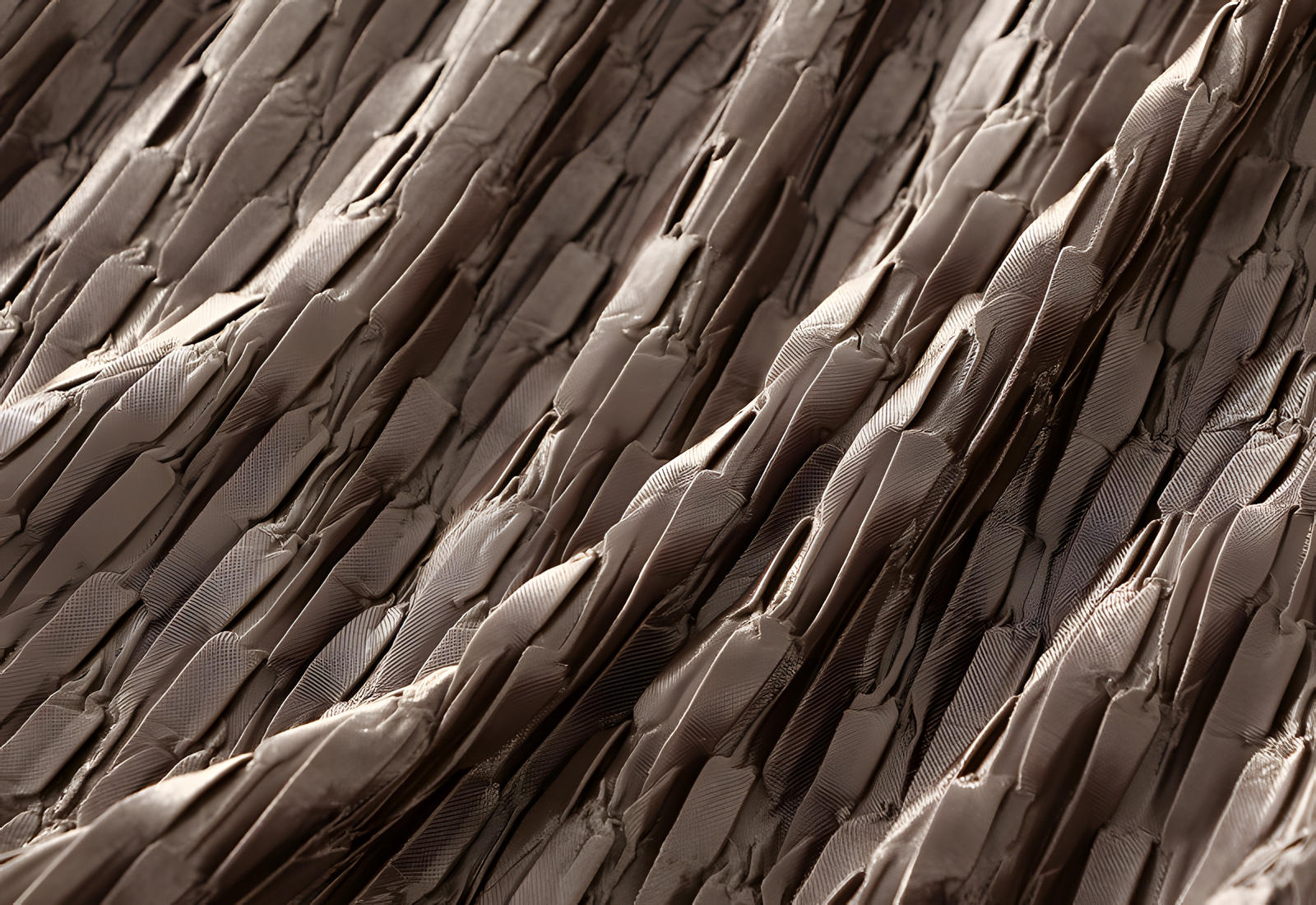 Mesh Multilayer Reversible Embossed Velvet Lining Skirt - 3613_KHAKI