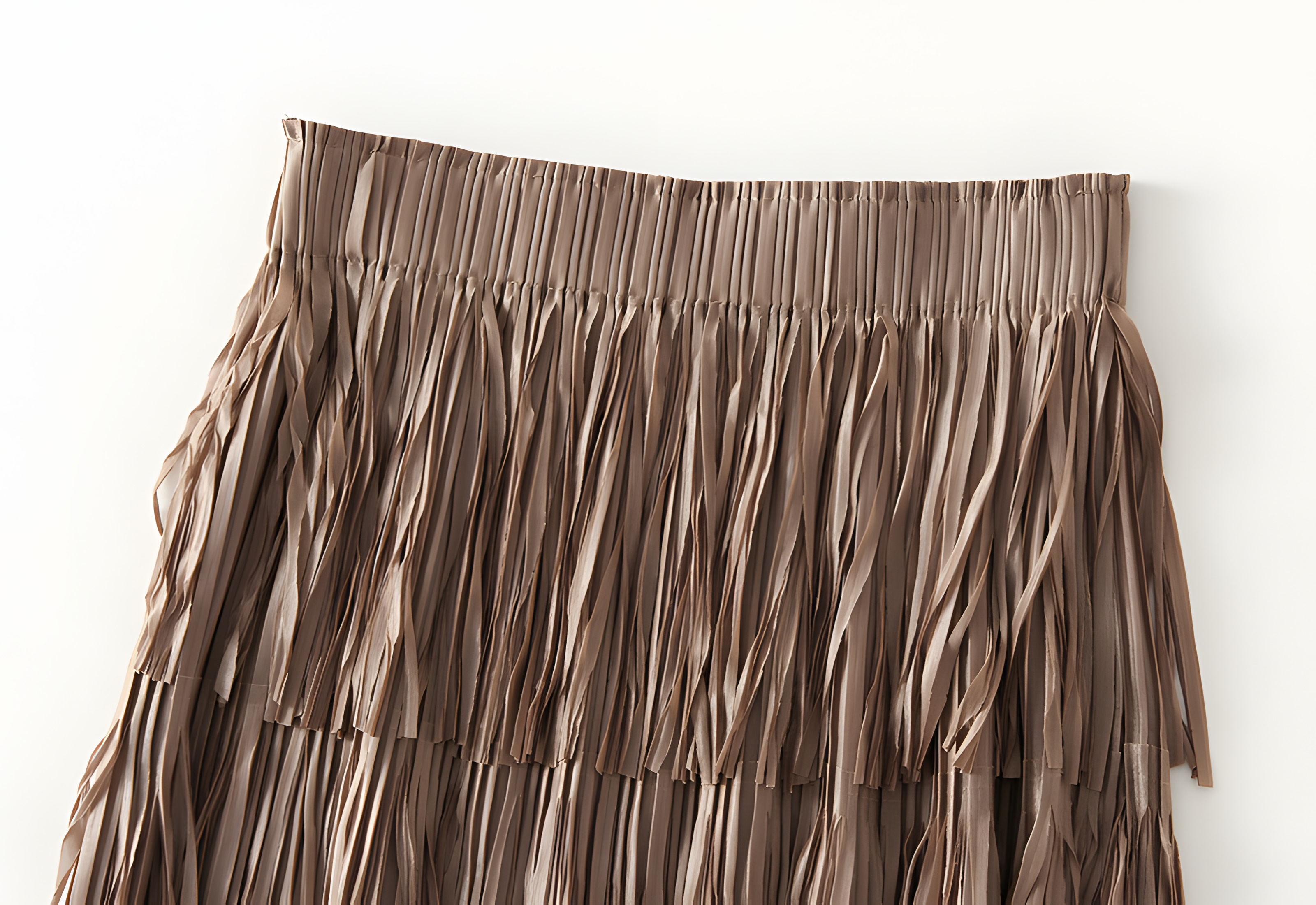 Multilayer Tassel Designer Skirt - 0666_KHAKI