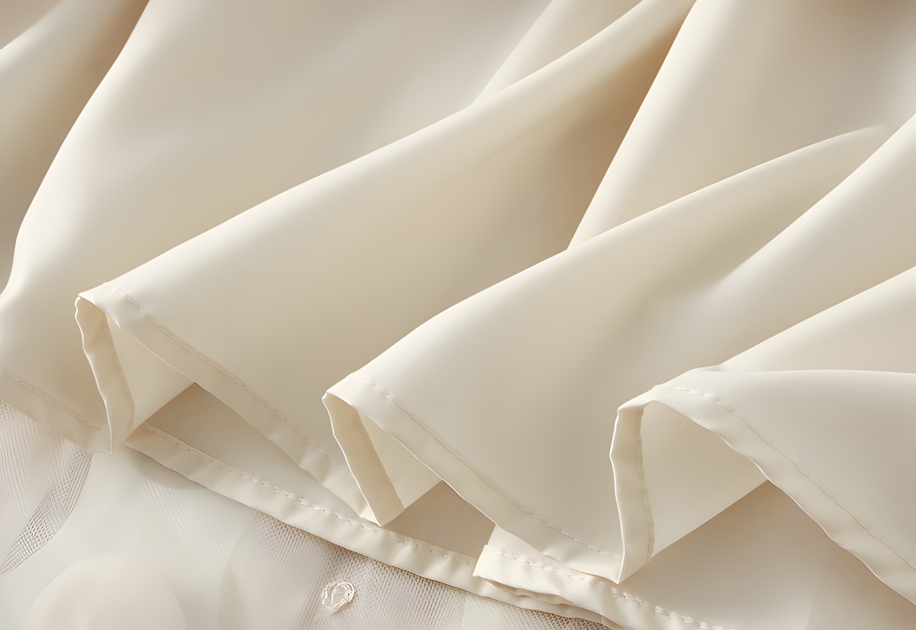 Polka Dot Hepburn Style Umbrella Mesh Skirt - 0931_APRICOT