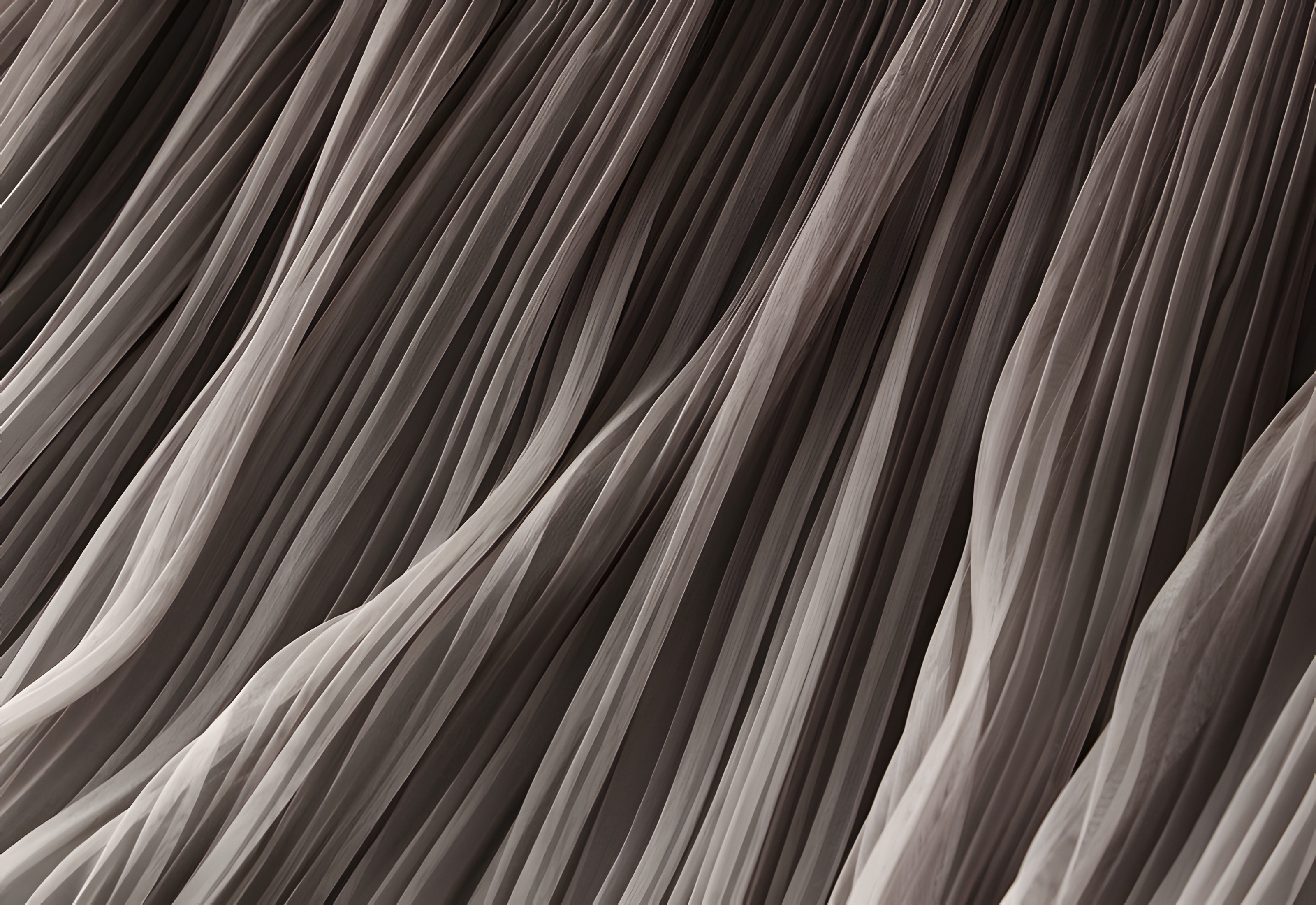 Elegant Luxury Gradient Multilayer A-Line Mesh Skirt - 0872_KHAKI