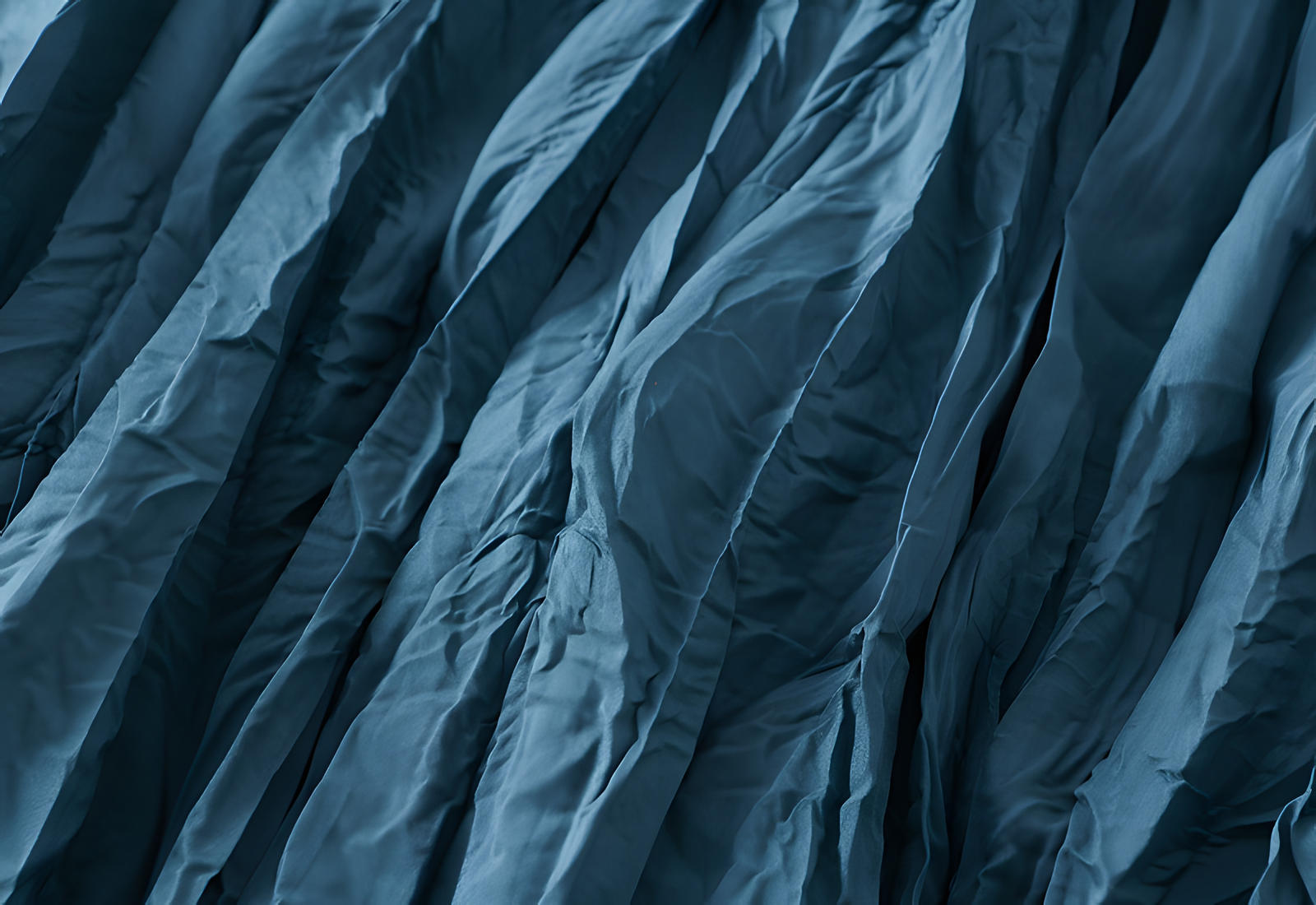 Crushed Self Design Pleated A-Line Skirt	- 0323_PEACOCK BLUE