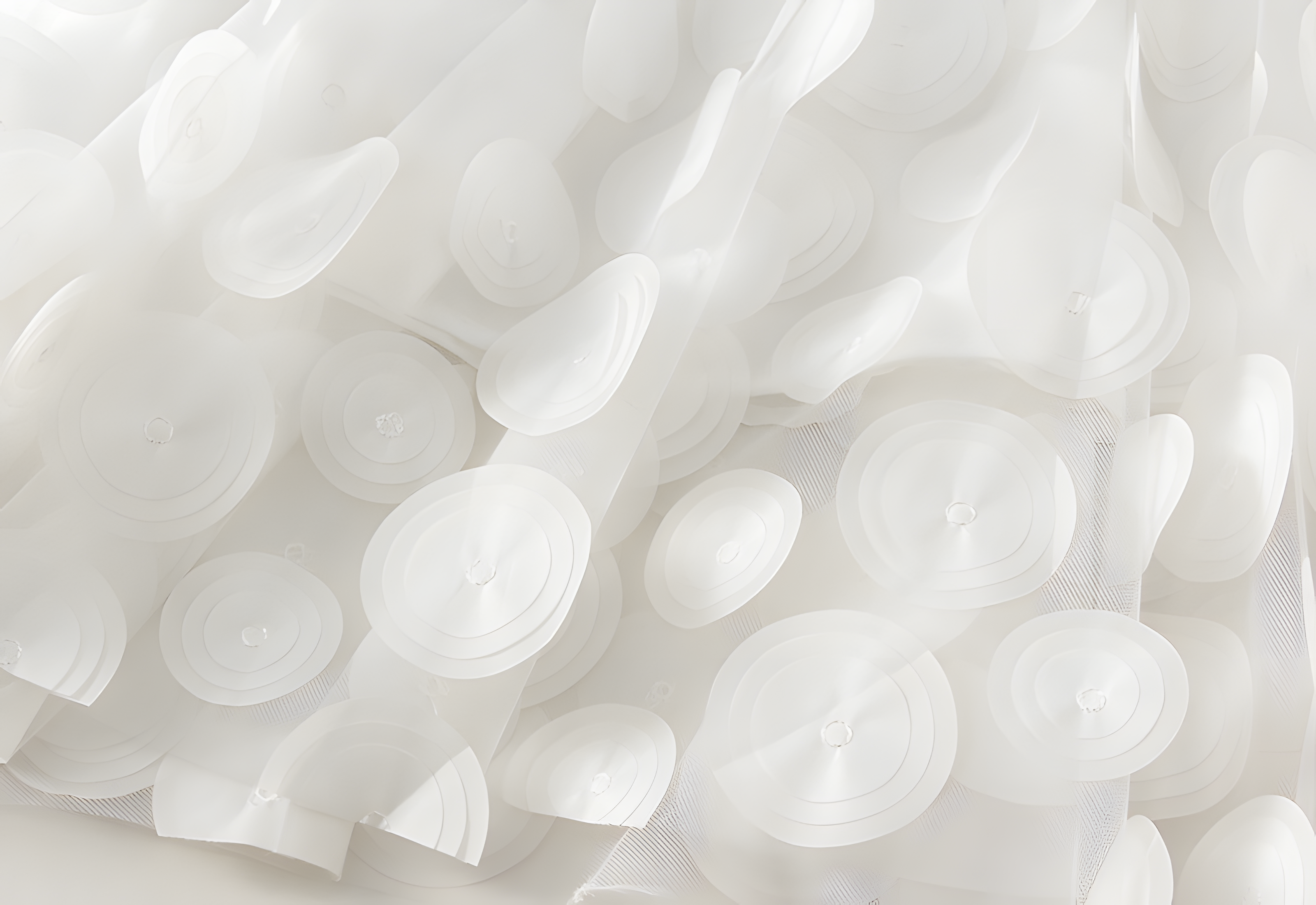 Polka Dot Hepburn Style Umbrella Mesh Skirt - 0931_WHITE