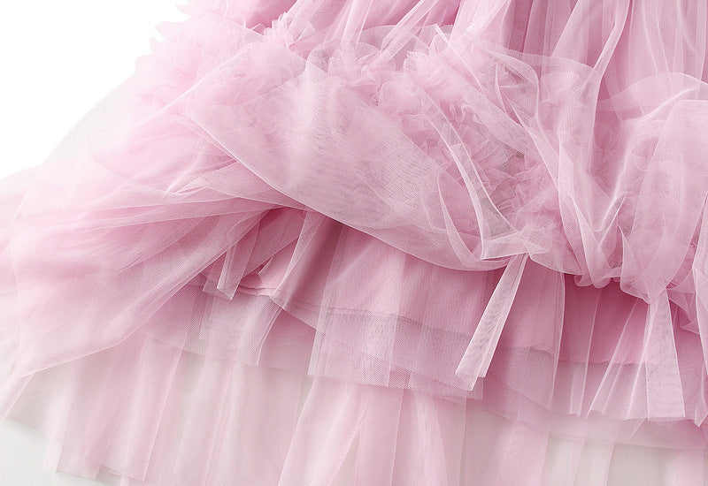 Whimsical Charm Layered Mesh Skirt - 1511_PINK