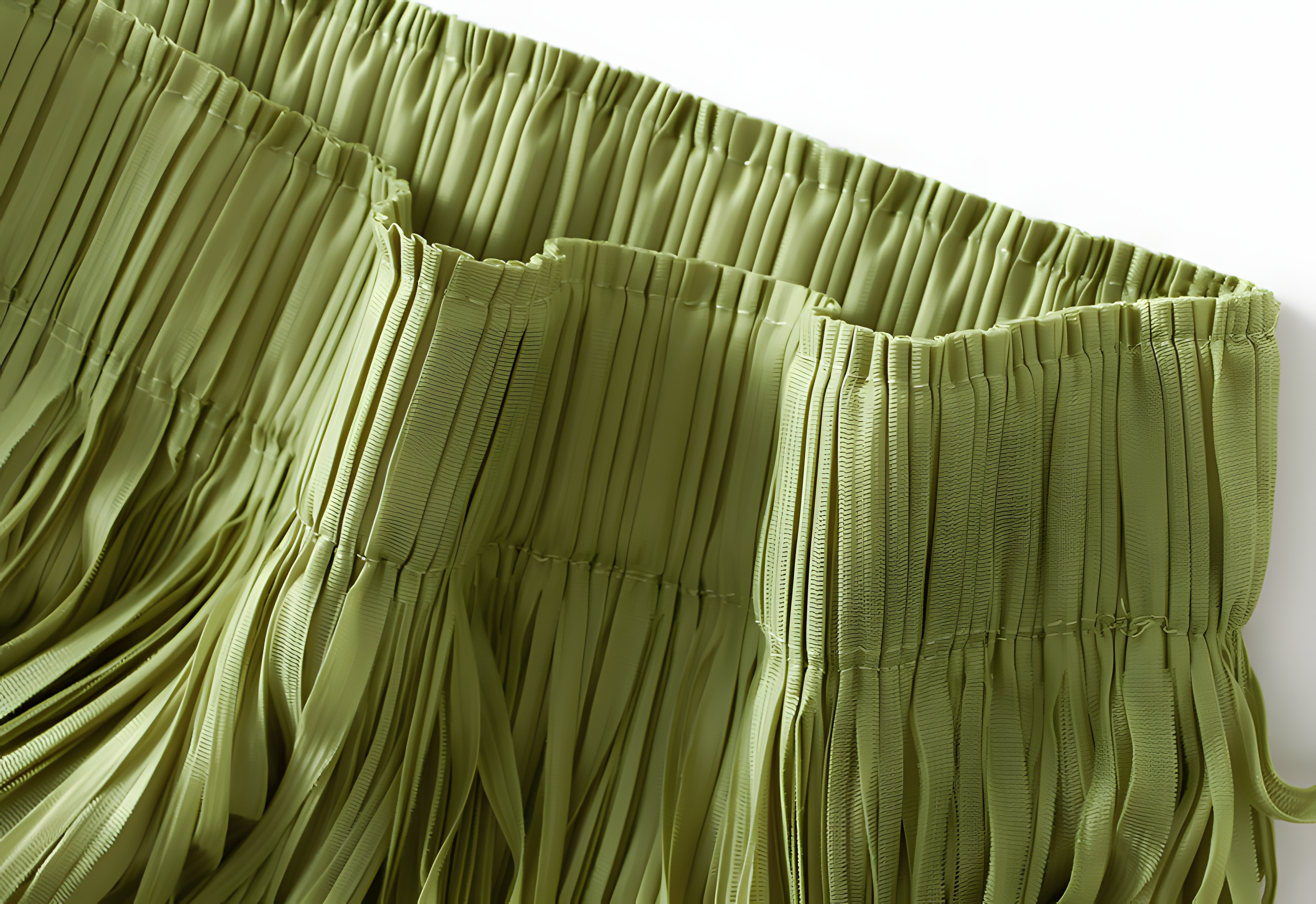 Multilayer Tassel Designer Skirt - 0666_GRASS GREEN