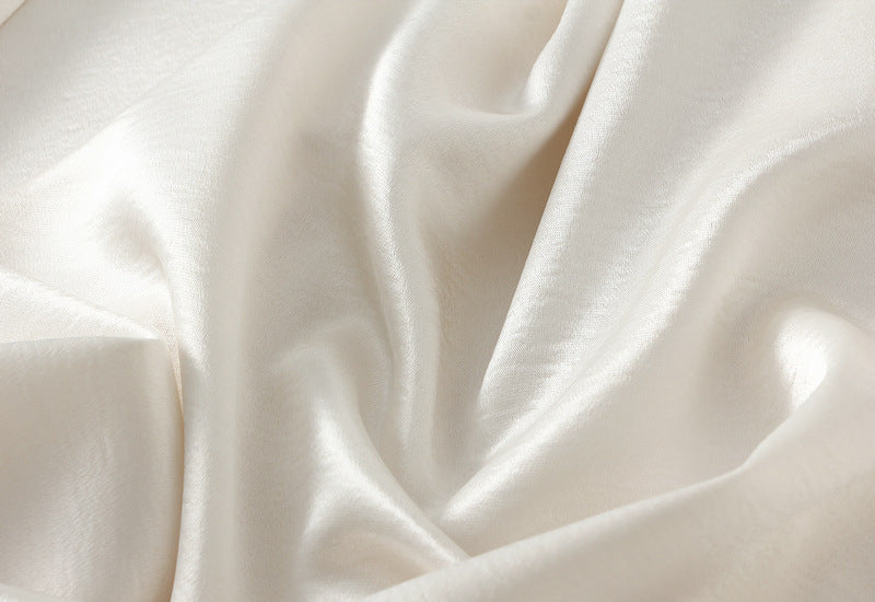 Luxe Satin Drape A-Line Skirt with Fluid Elegance - 9903-1_APRICOT_L