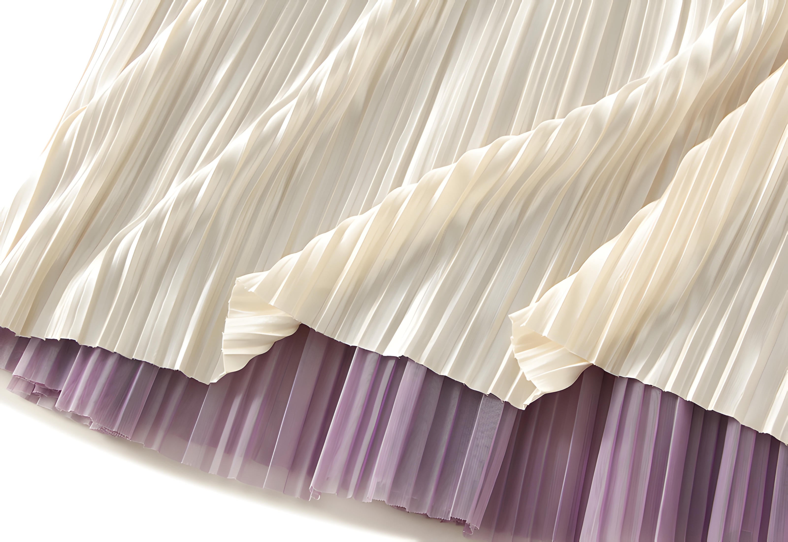 Elegant Luxury Gradient Multilayer A-Line Mesh Skirt - 0872_PURPLE