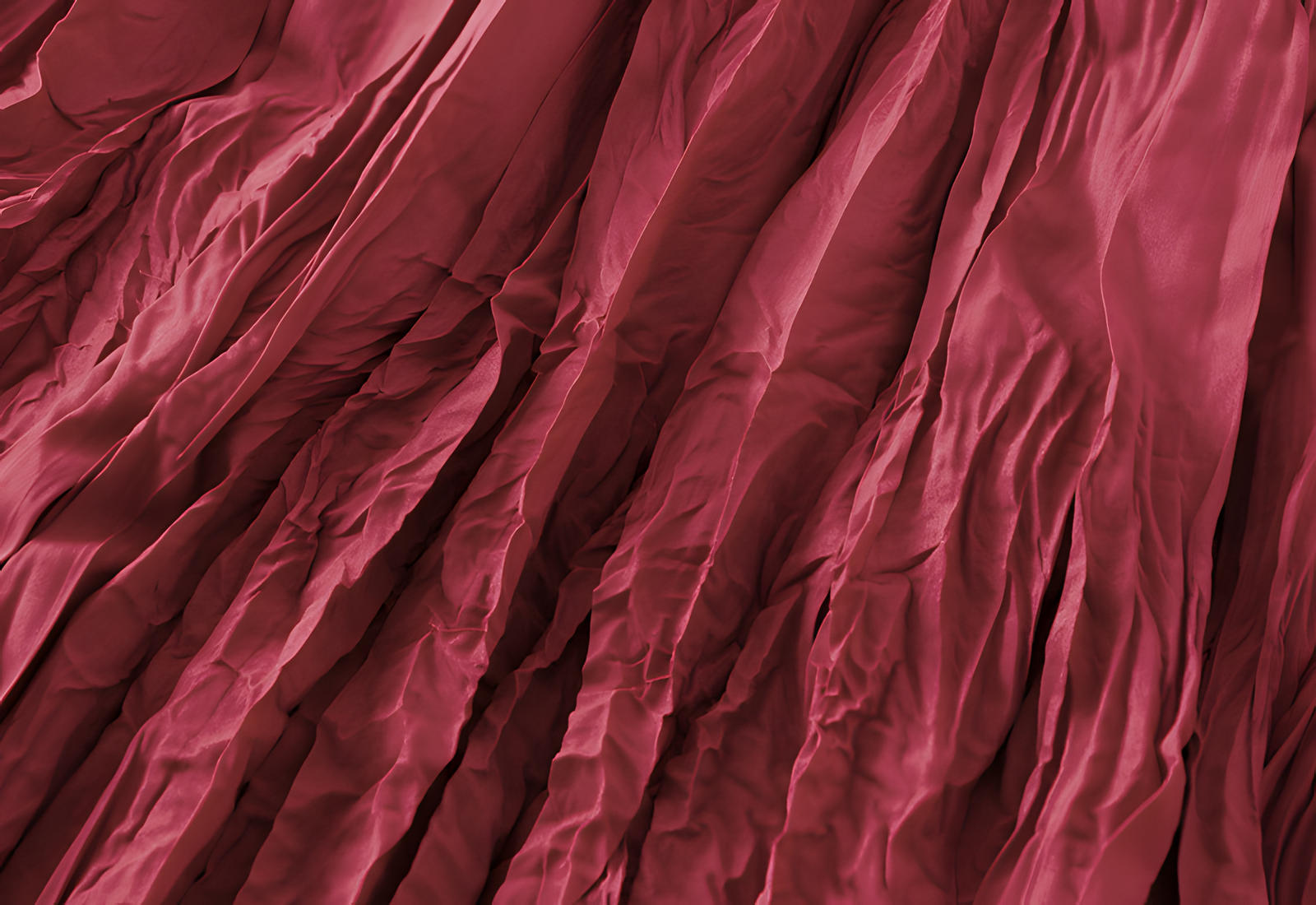 Crushed Self Design Pleated A-Line Skirt	- 0323_RED