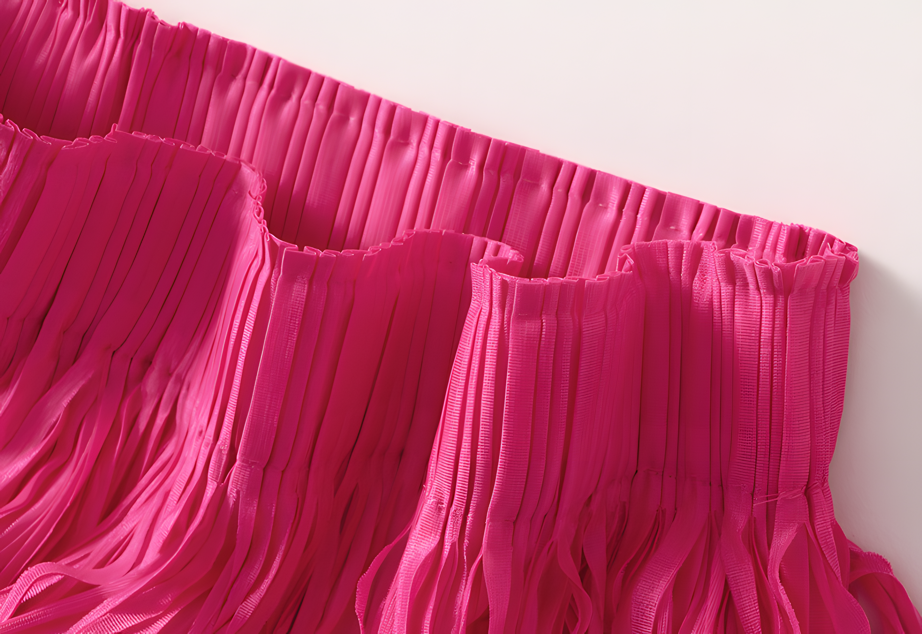 Multilayer Tassel Designer Skirt - 0666_ROSE RED