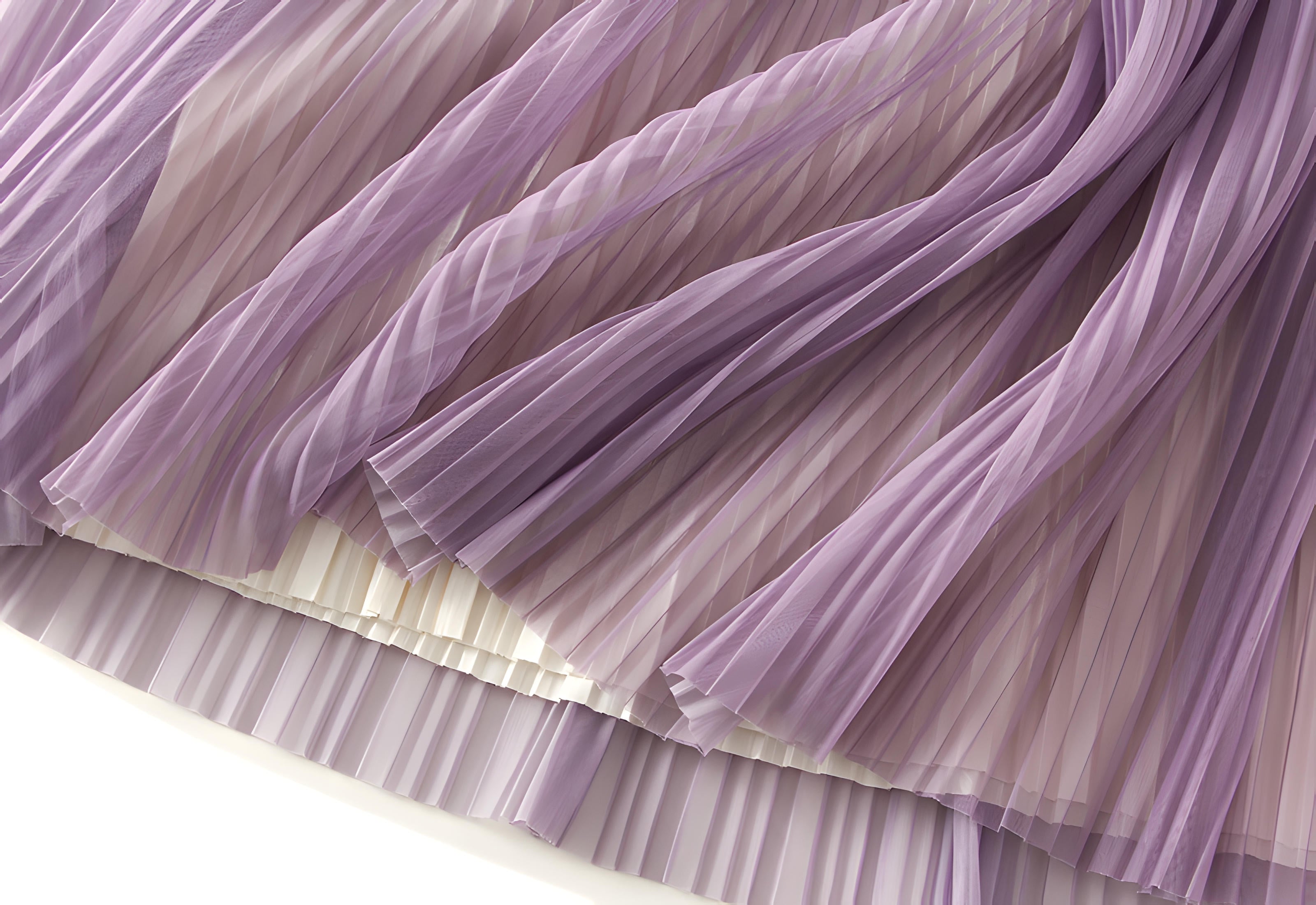 Elegant Luxury Gradient Multilayer A-Line Mesh Skirt - 0872_PURPLE