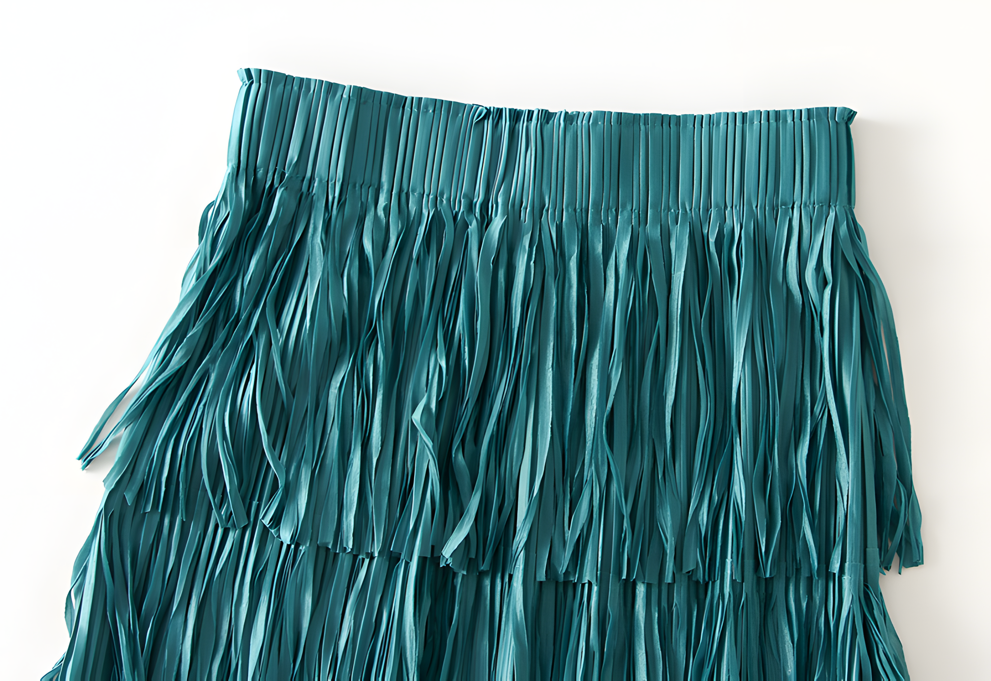 Multilayer Tassel Designer Skirt - 0666_PEACOCK BLUE