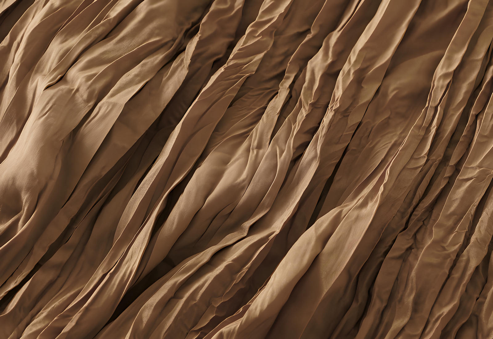 Crushed Self Design Pleated A-Line Skirt	- 0323_COFFEE