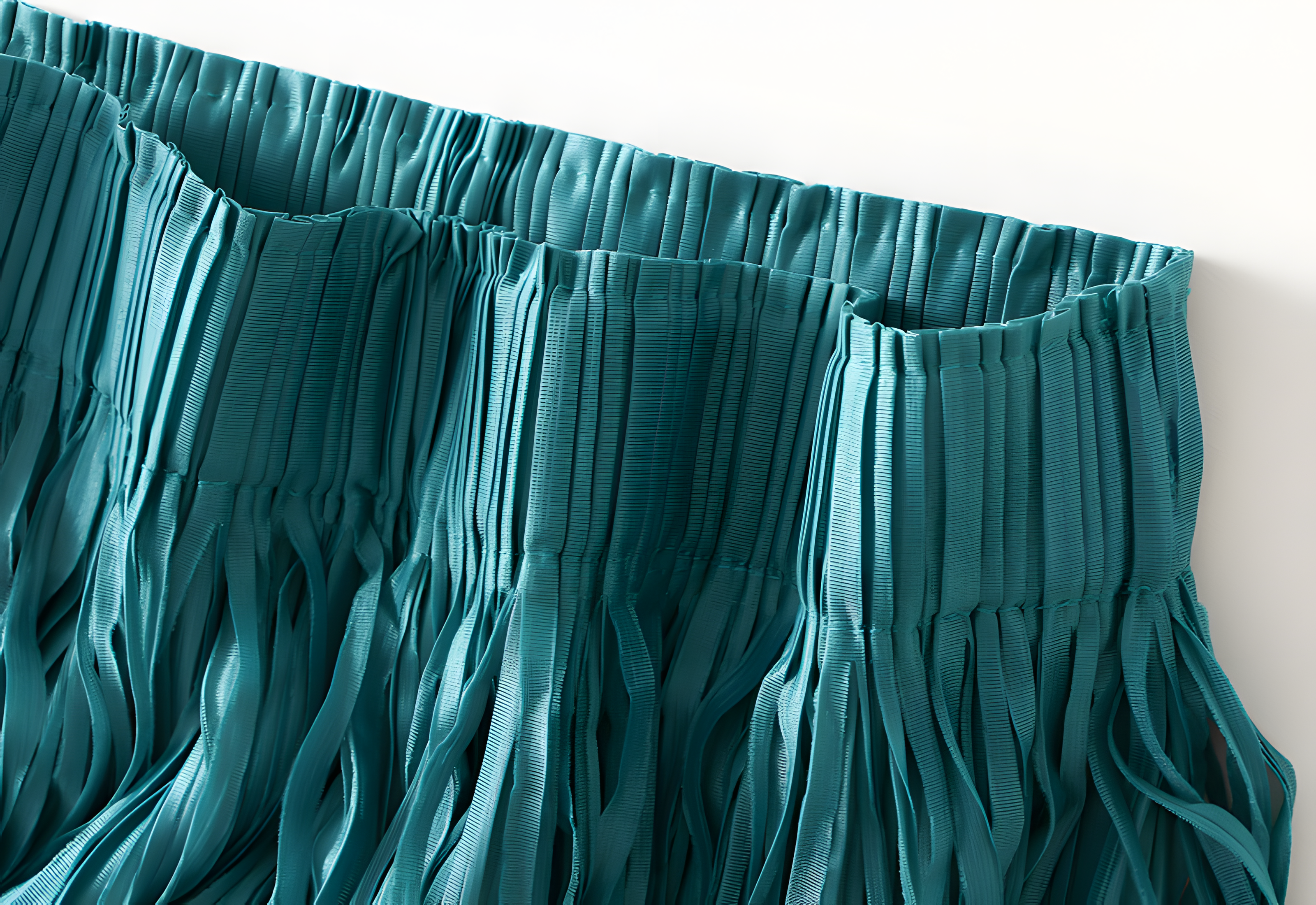 Multilayer Tassel Designer Skirt - 0666_PEACOCK BLUE