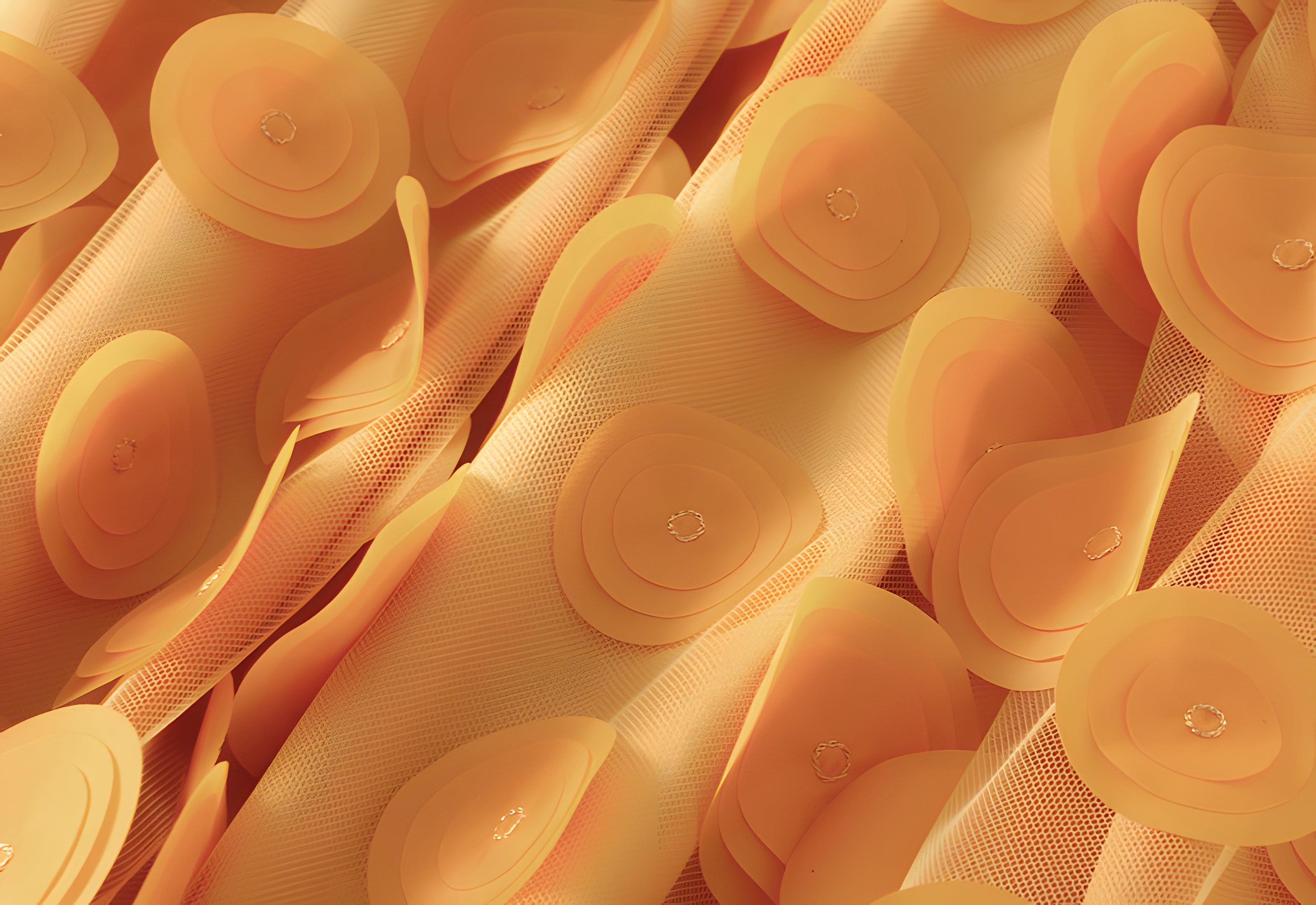 Polka Dot Hepburn Style Umbrella Mesh Skirt - 0931_YELLOW