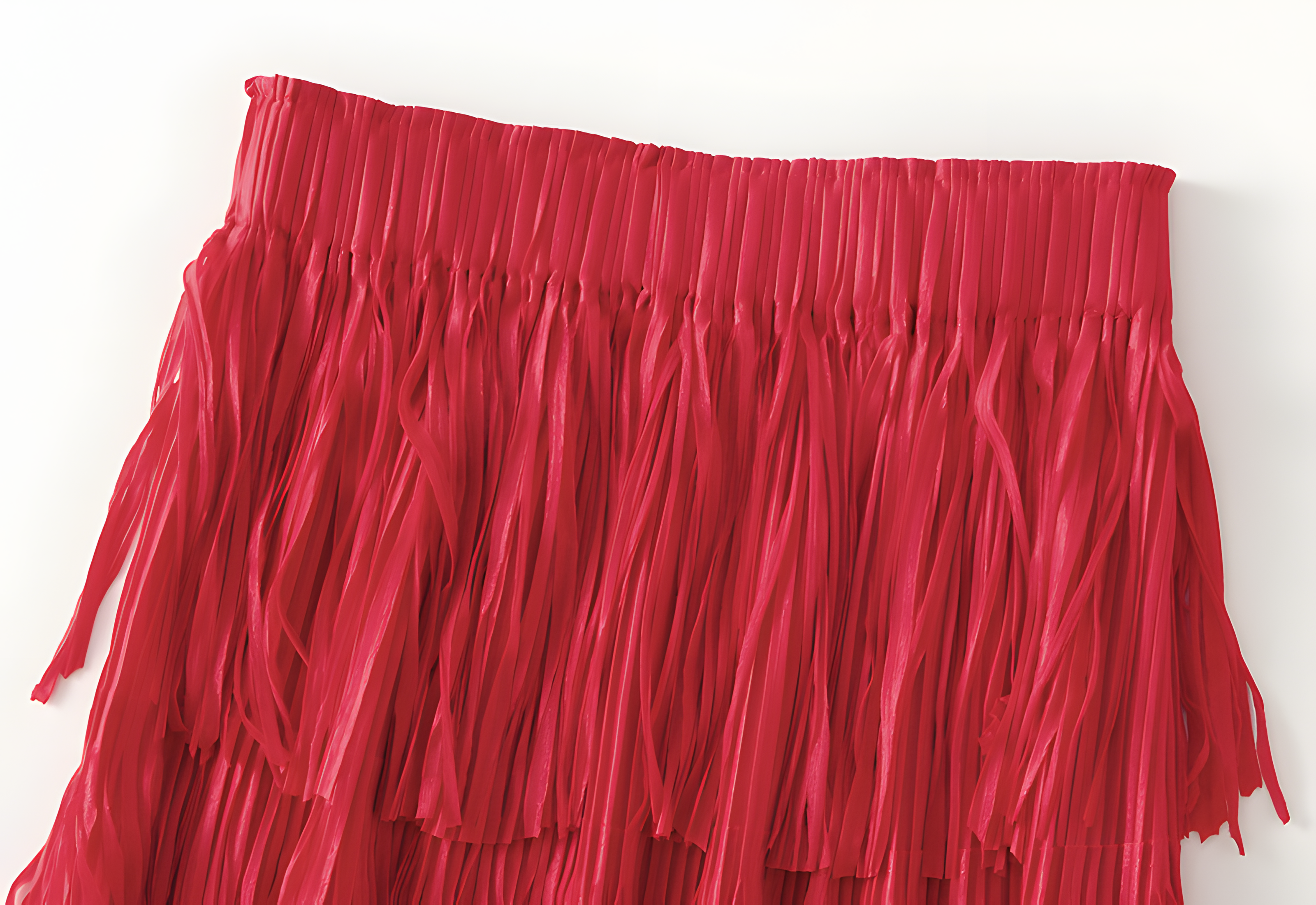 Multilayer Tassel Designer Skirt - 0666_RED