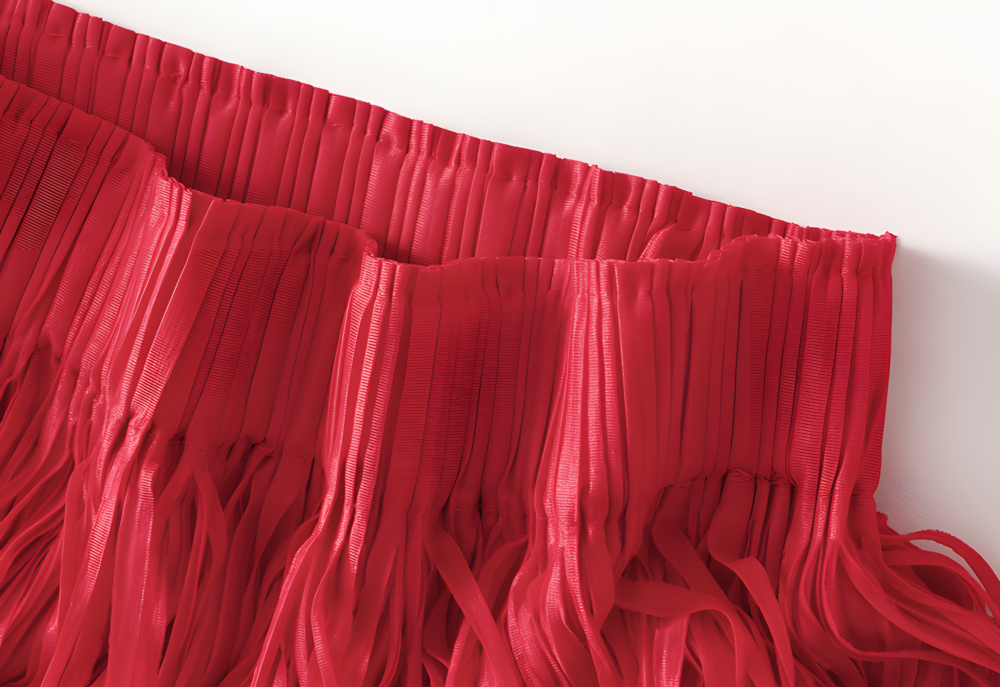 Multilayer Tassel Designer Skirt - 0666_RED