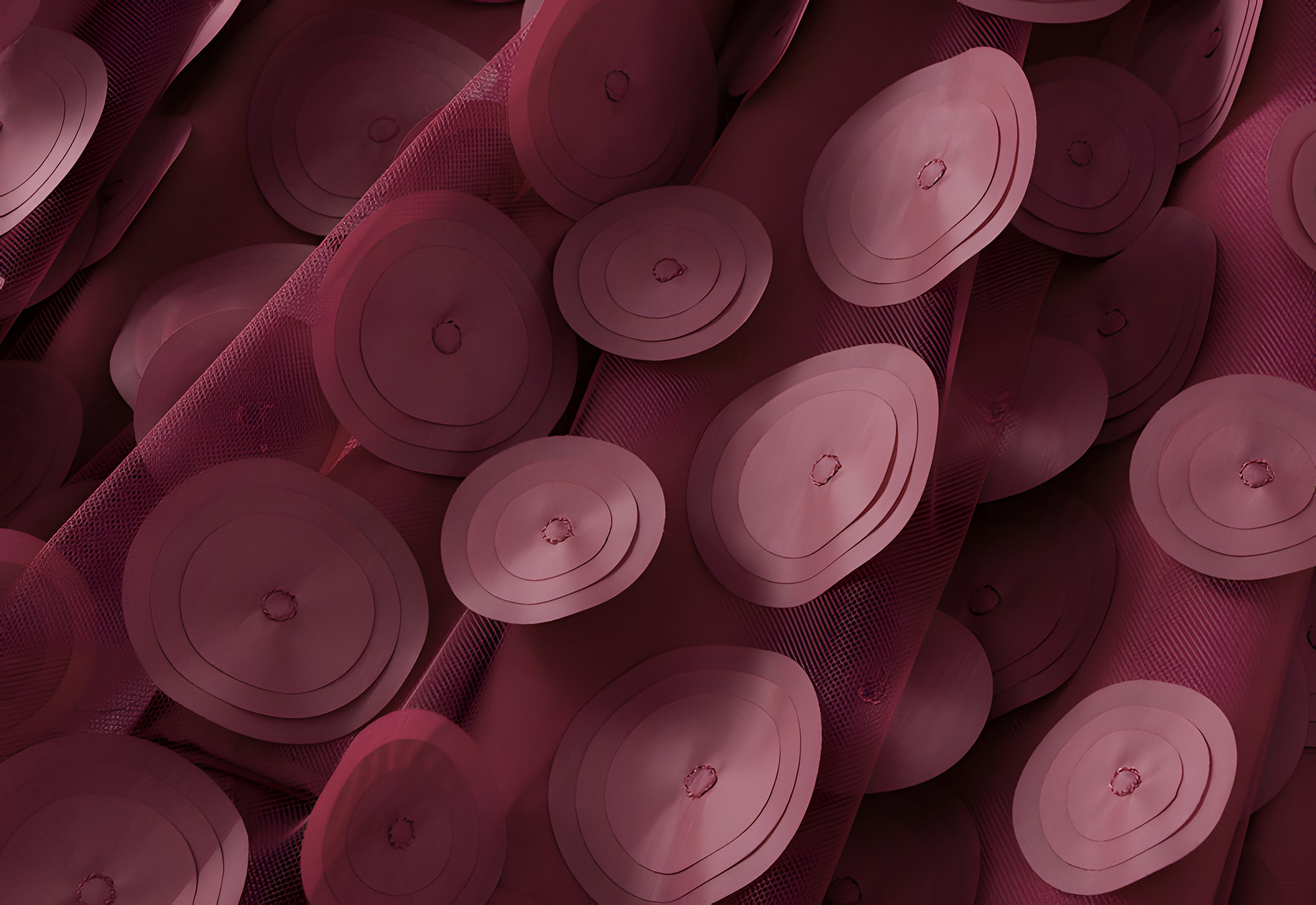 Polka Dot Hepburn Style Umbrella Mesh Skirt - 0931_WINE RED