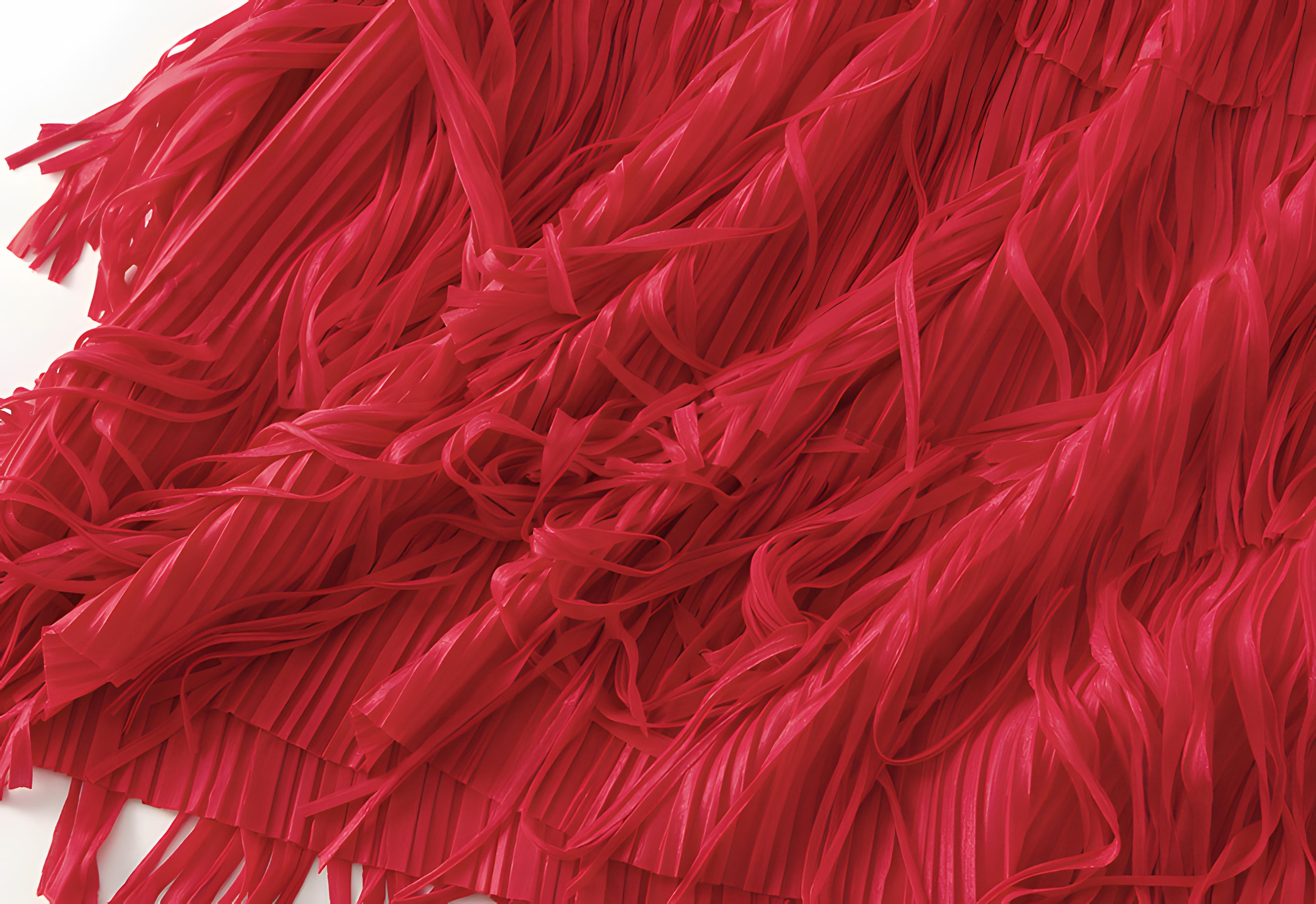 Multilayer Tassel Designer Skirt - 0666_RED