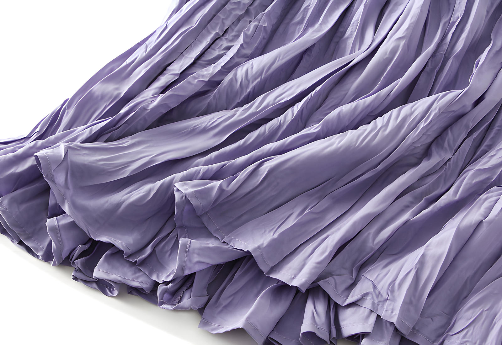 Crushed Self Design Pleated A-Line Skirt	- 0323_PURPLE