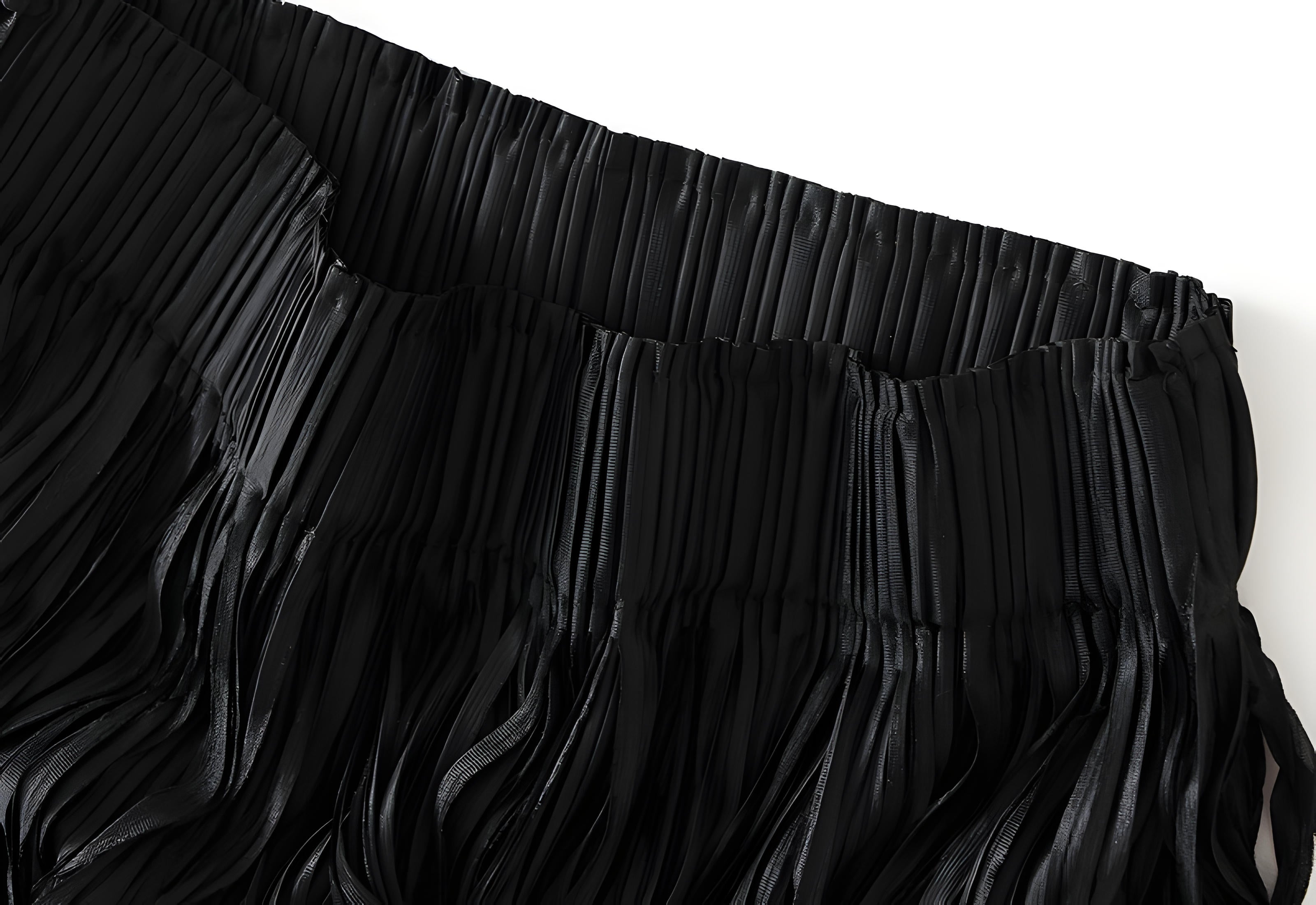 Multilayer Tassel Designer Skirt - 0666_BLACK